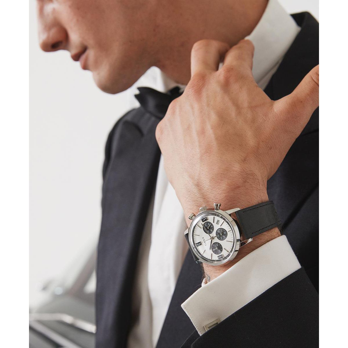 Timex Marlin Silver Round Quartz Men Watch