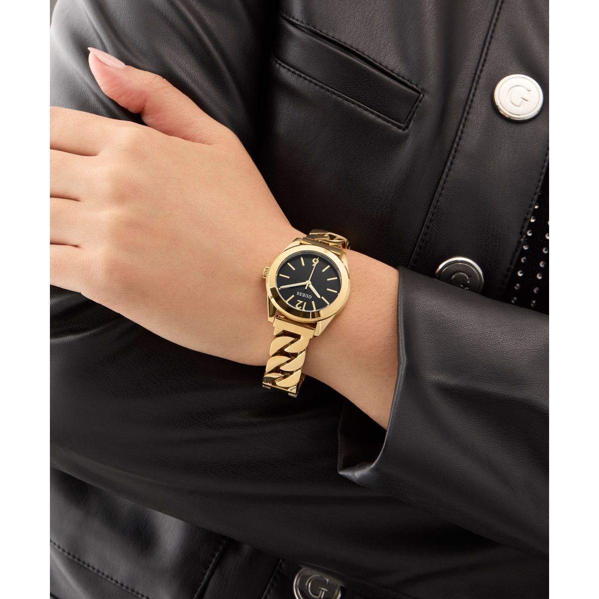 Guess Gbs Serena Black Round Quartz Women Watch