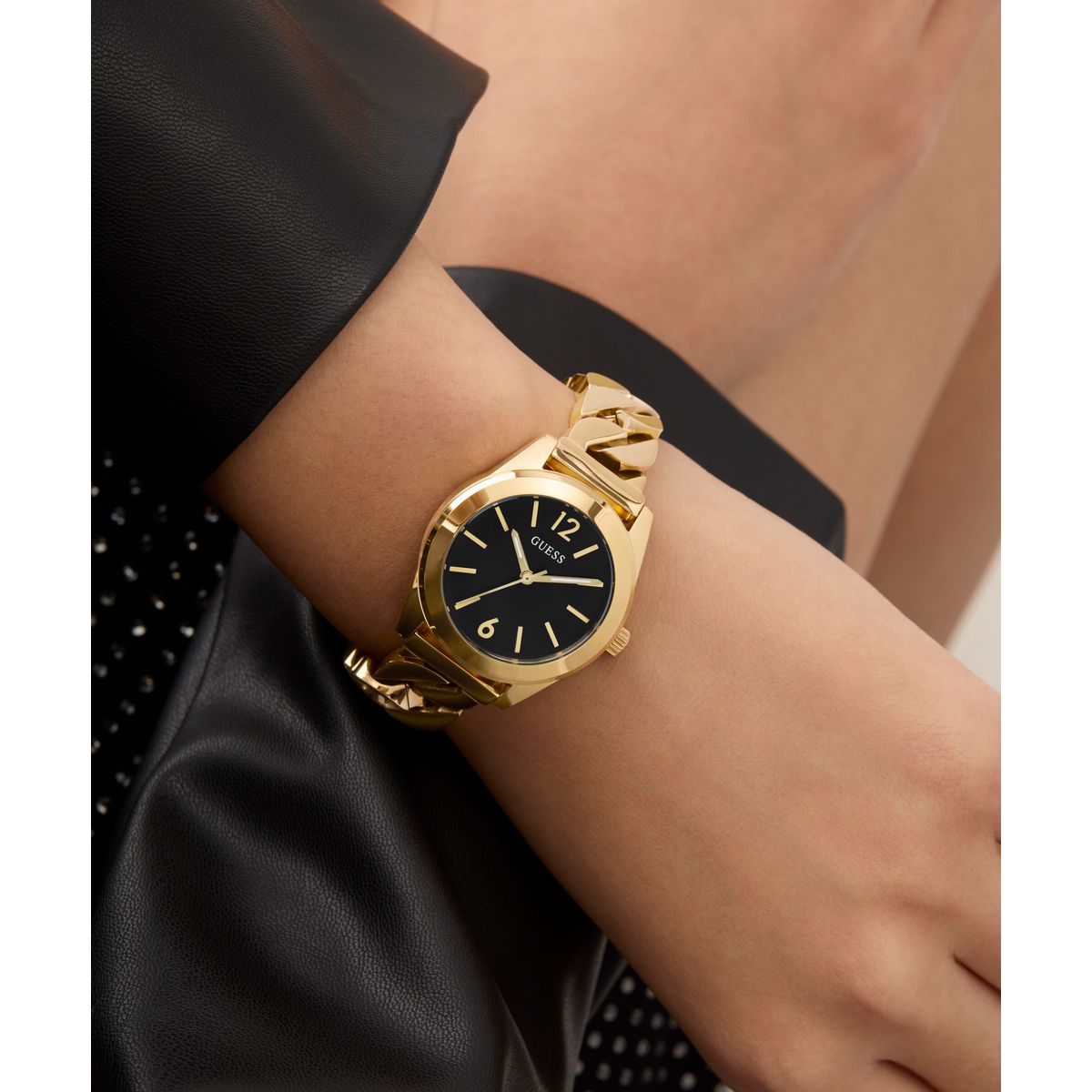 Guess Gbs Serena Black Round Quartz Women Watch Watch Guess