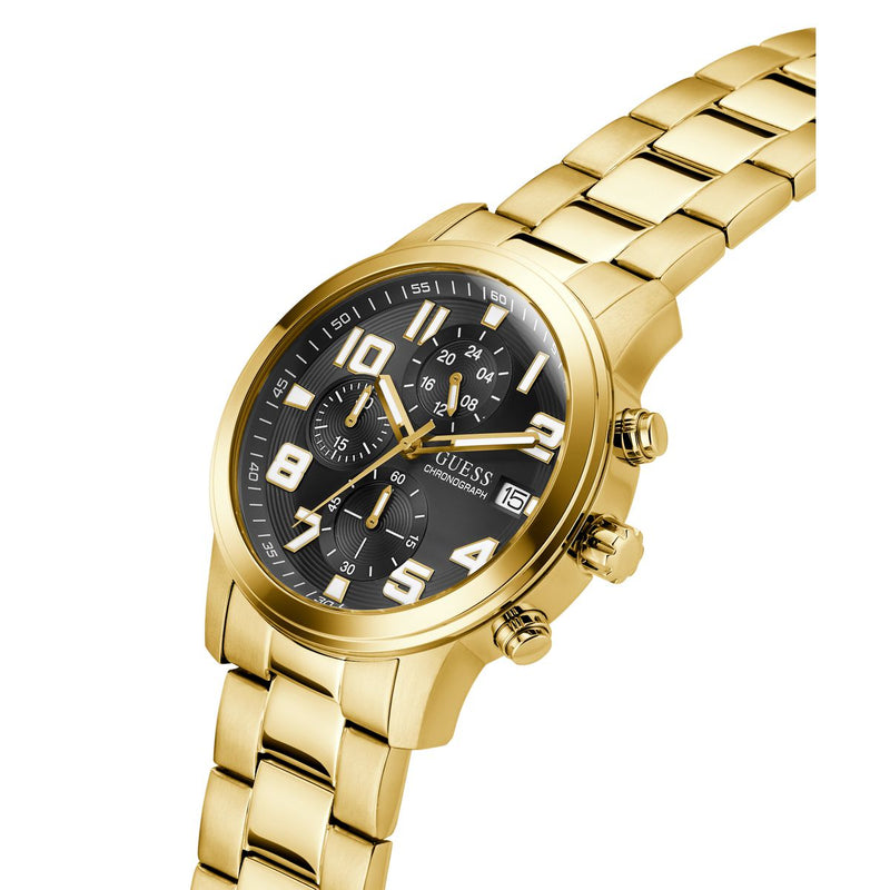 Guess Gs Atticus Black Round Quartz Men Watch Watch Guess