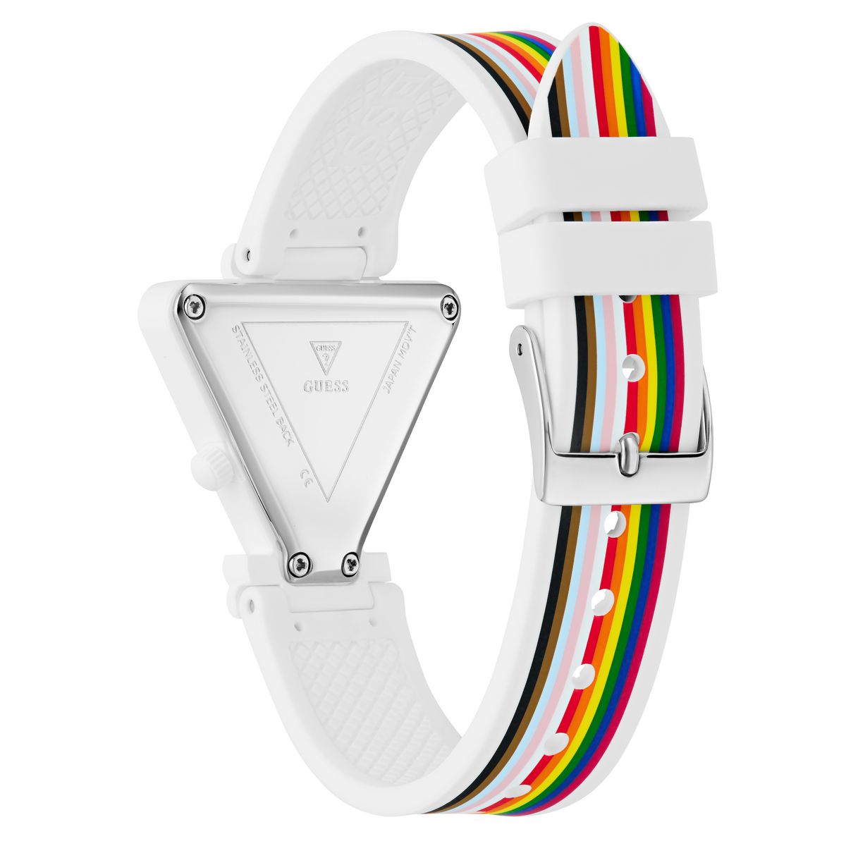 Guess Gt Fame White Triangle Quartz Women Watch Watch Guess