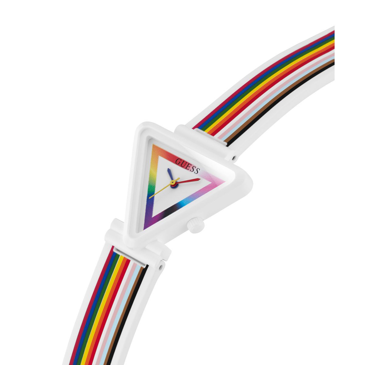 Guess Gt Fame White Triangle Quartz Women Watch Watch Guess