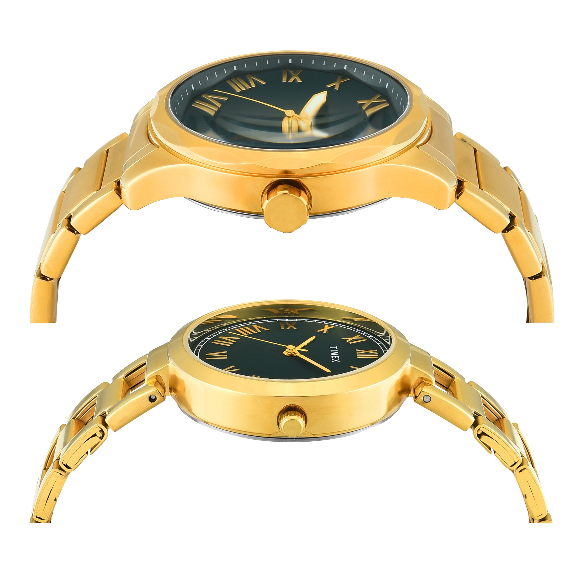 Timex Trendline Round 44mm Green Dial Analog Pair Watch - TW00PR339