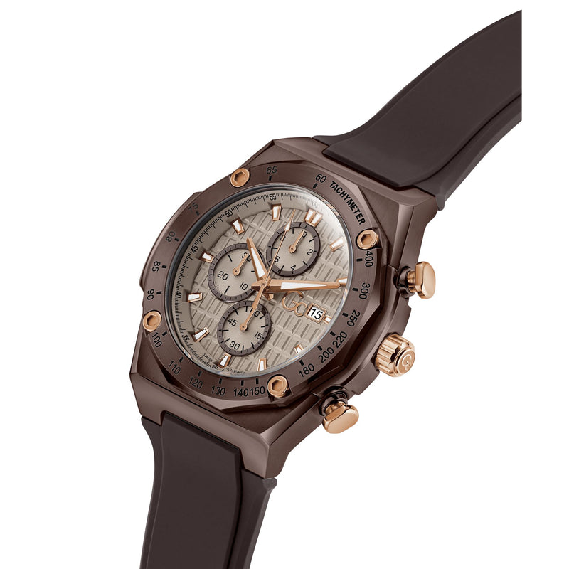 Gc Idolsport Beige Round Quartz Men Watch Watch Gc