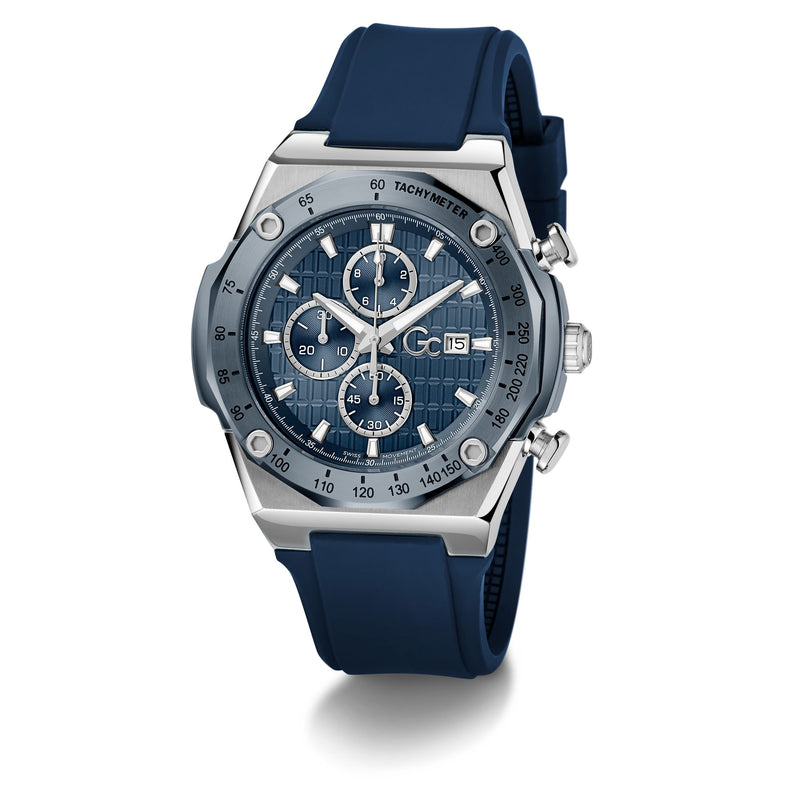 Gc Idolsport Blue Round Quartz Men Watch Watch Gc