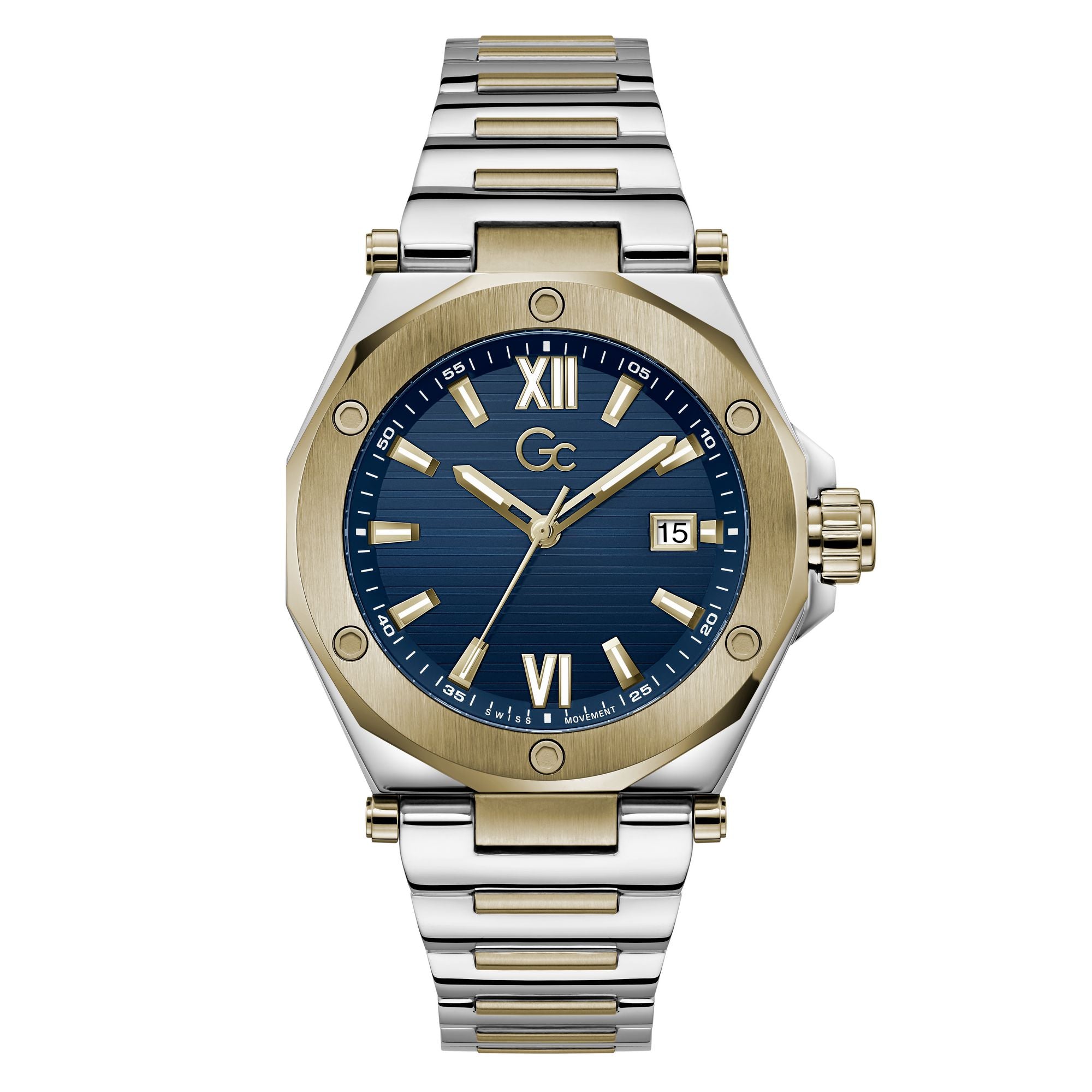 Gc Legacy Sleek Blue Round Quartz Men Watch