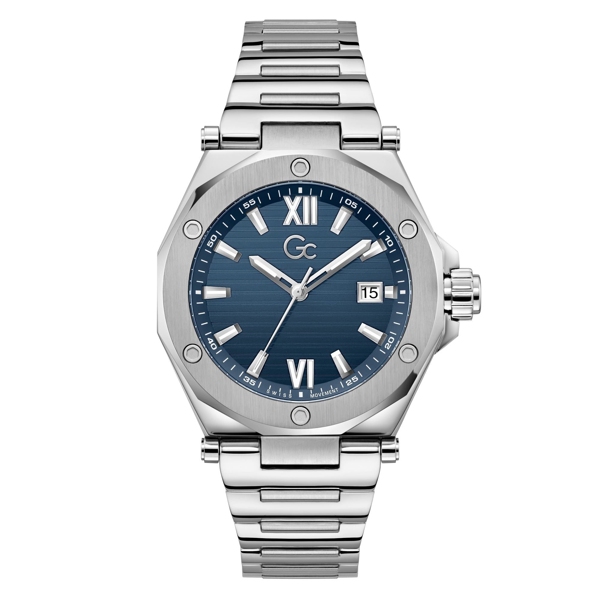 Gc Legacy Sleek Blue Round Quartz Men Watch - Z67001G7 - At JUST