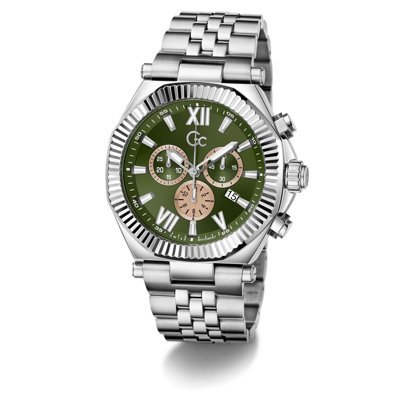 Gc Atlas Green Round Quartz Men Watch Watch Gc