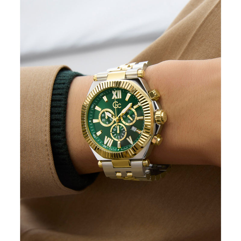 Gc Atlas Green Round Quartz Men Watch Watch Gc