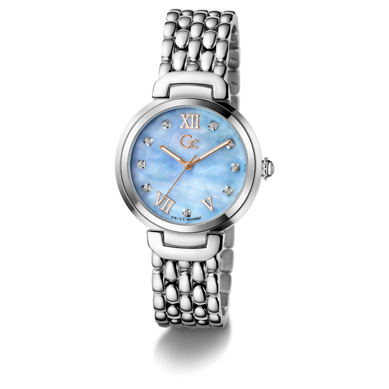 Gc Allure Blue Round Quartz Women Watch Watch Gc