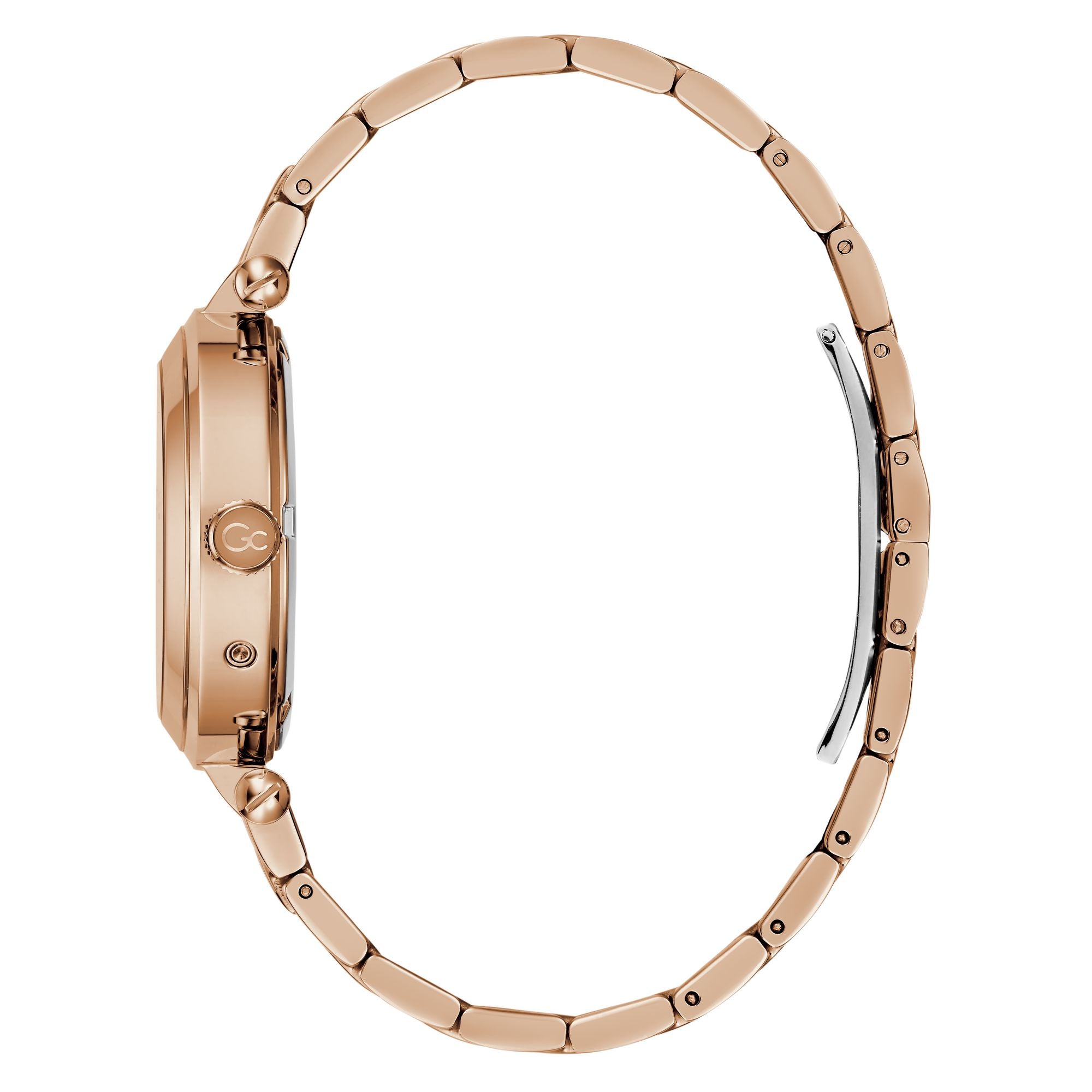 Gc Topchic Rose Gold Round Quartz Women Watch Watch Gc