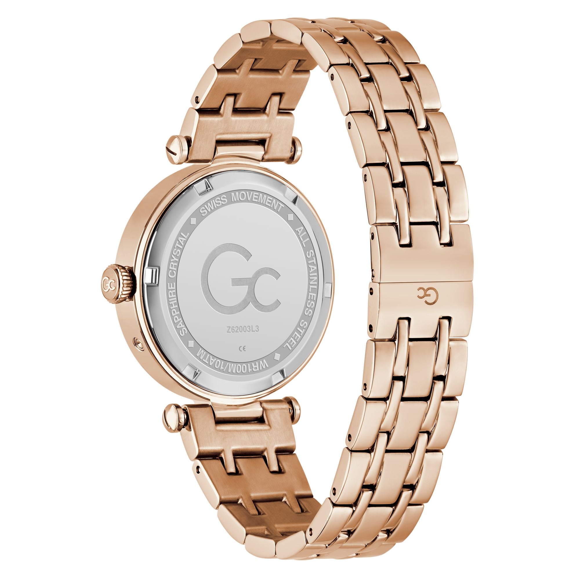 Gc Topchic Rose Gold Round Quartz Women Watch Z62003L3 At JUST