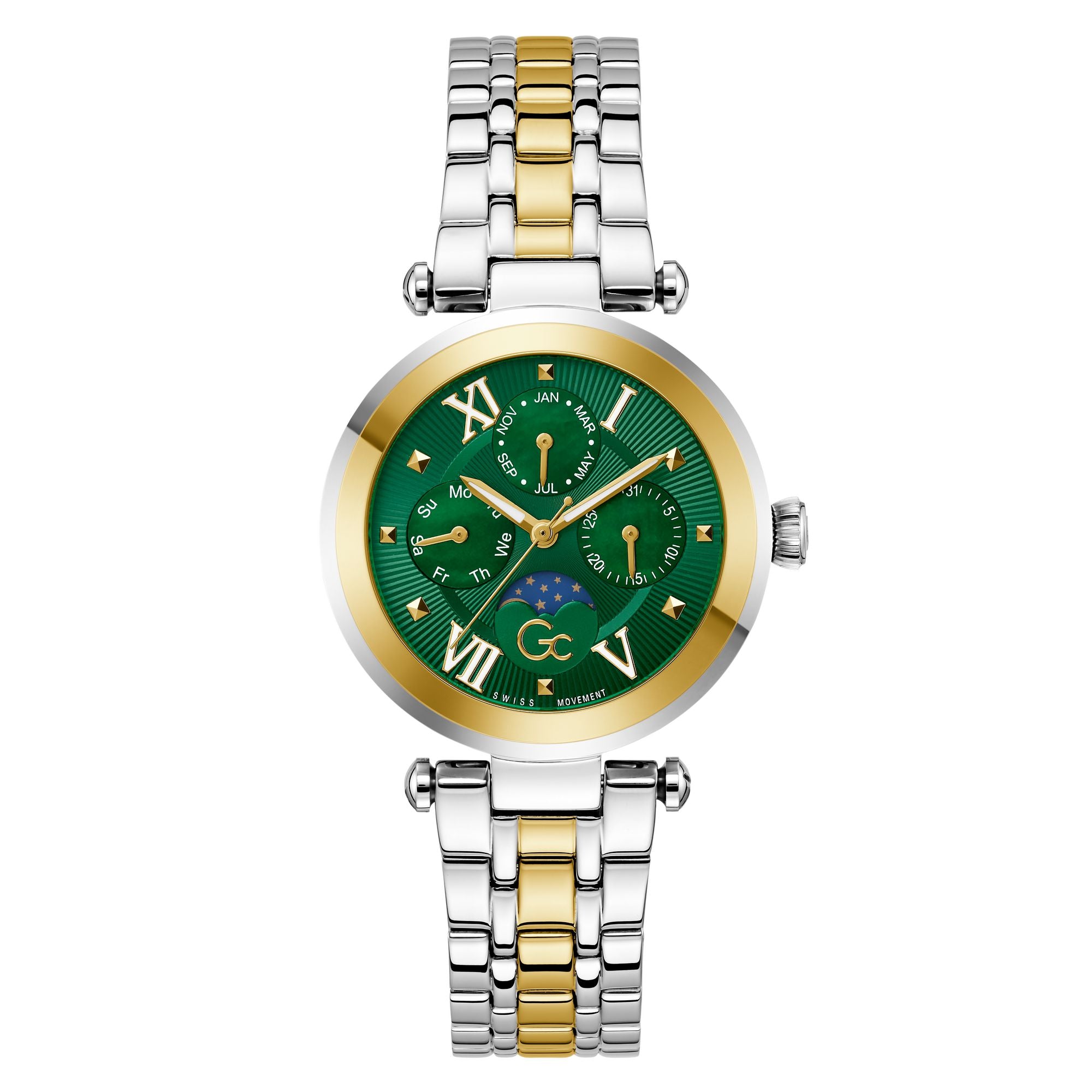 Gc Topchic Green Round Quartz Women Watch