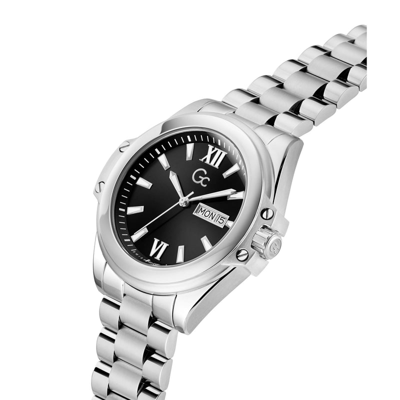 Gc Bolt Black Round Quartz Men Watch Watch Gc