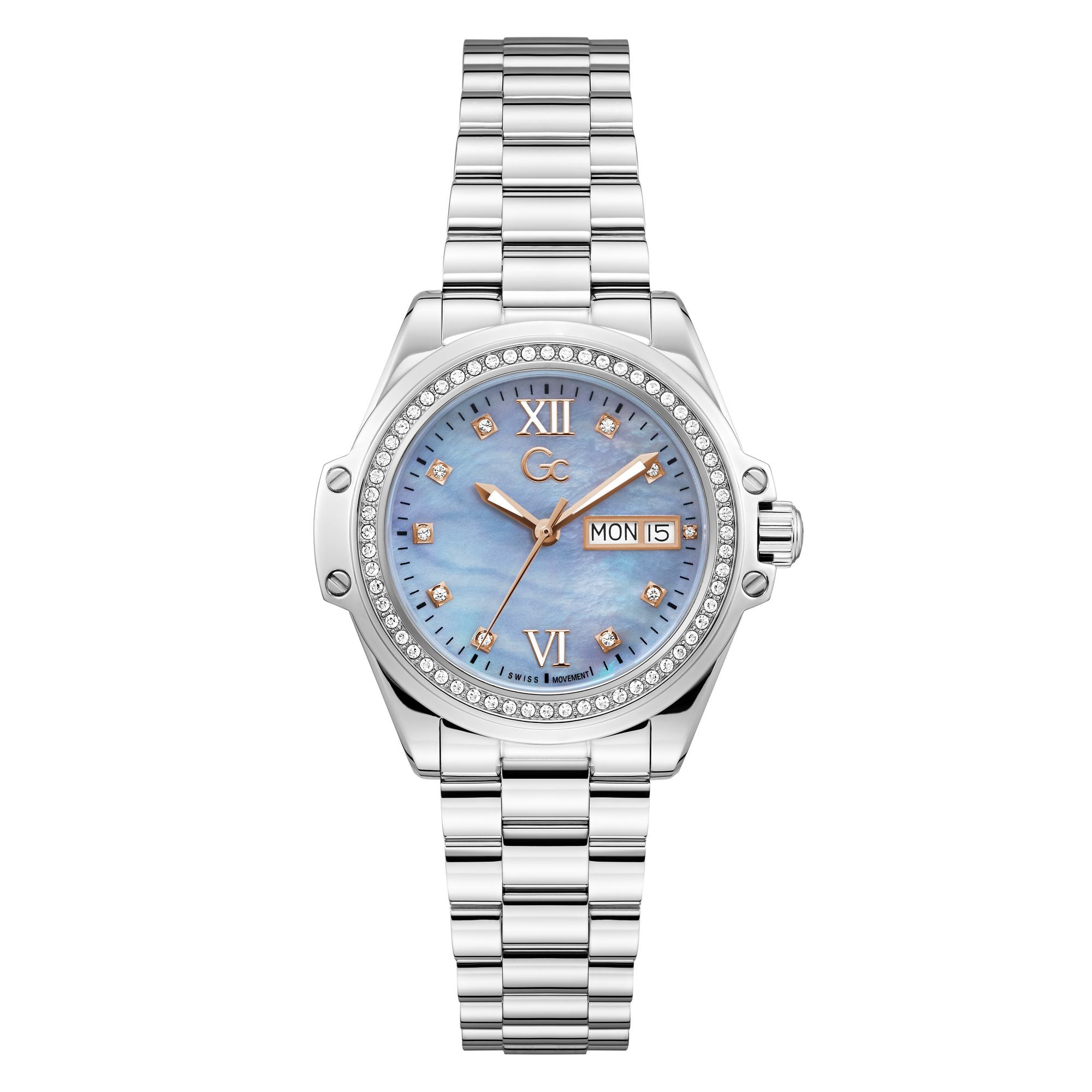 Gc Bolt Lady Blue Round Quartz Women Watch