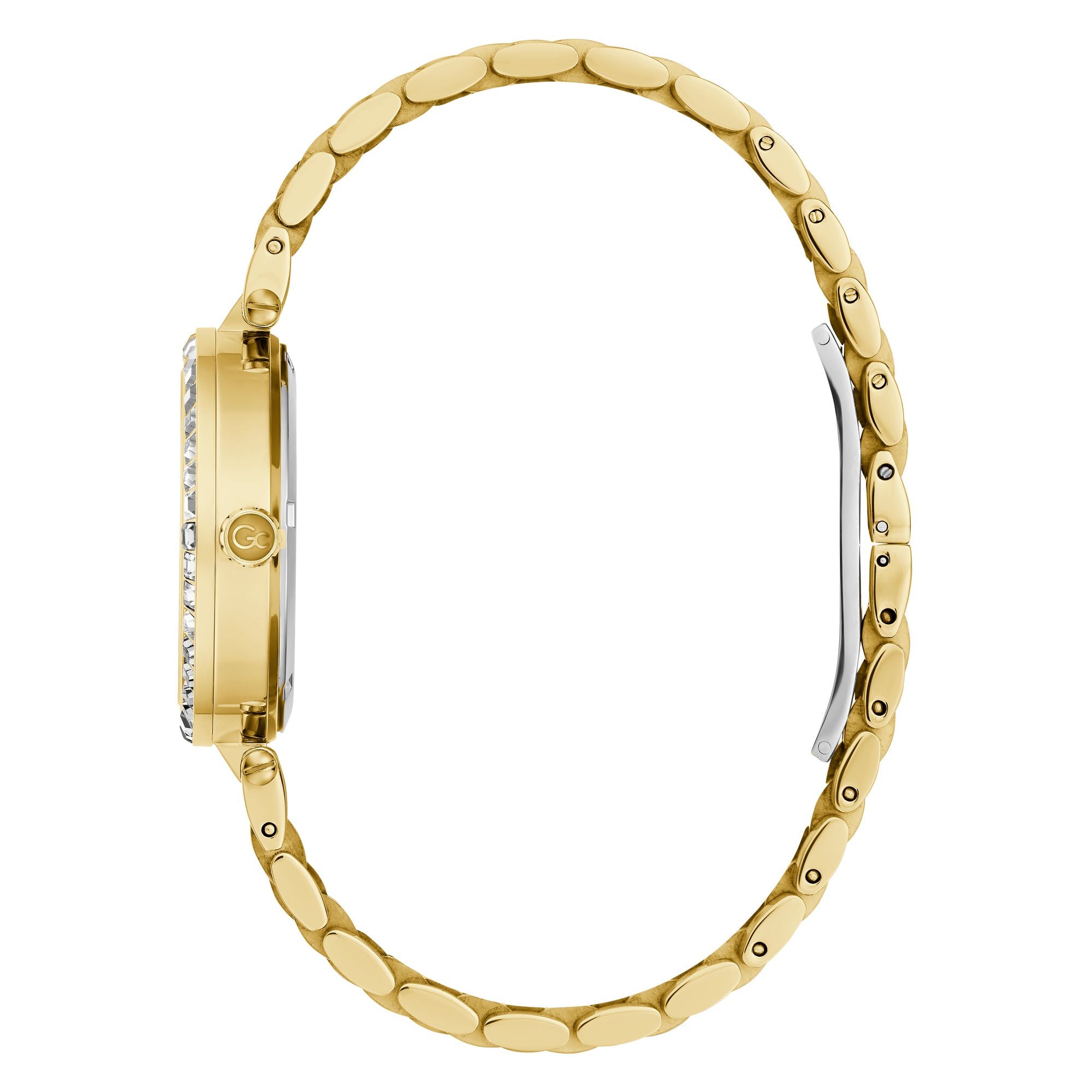 Gc Flair Crystal White Round Quartz Women Watch Watch Gc