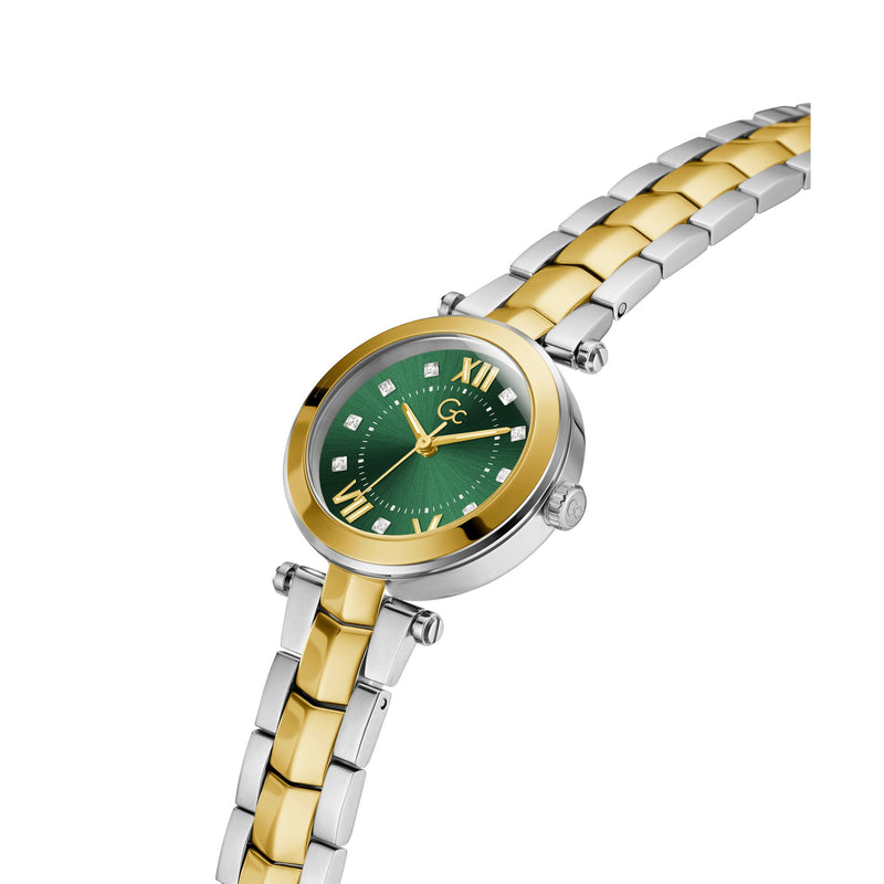 Gc Illusion Green Round Quartz Women Watch Watch Gc