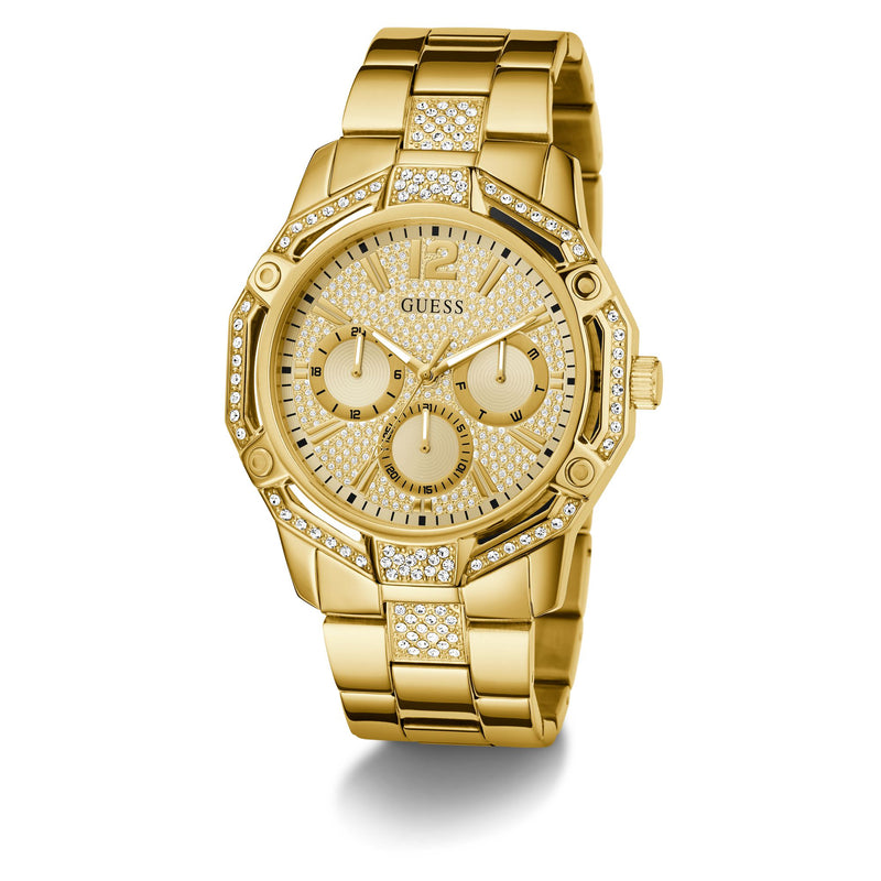Guess Regal Champagne Round Quartz Men Watch Watch Guess