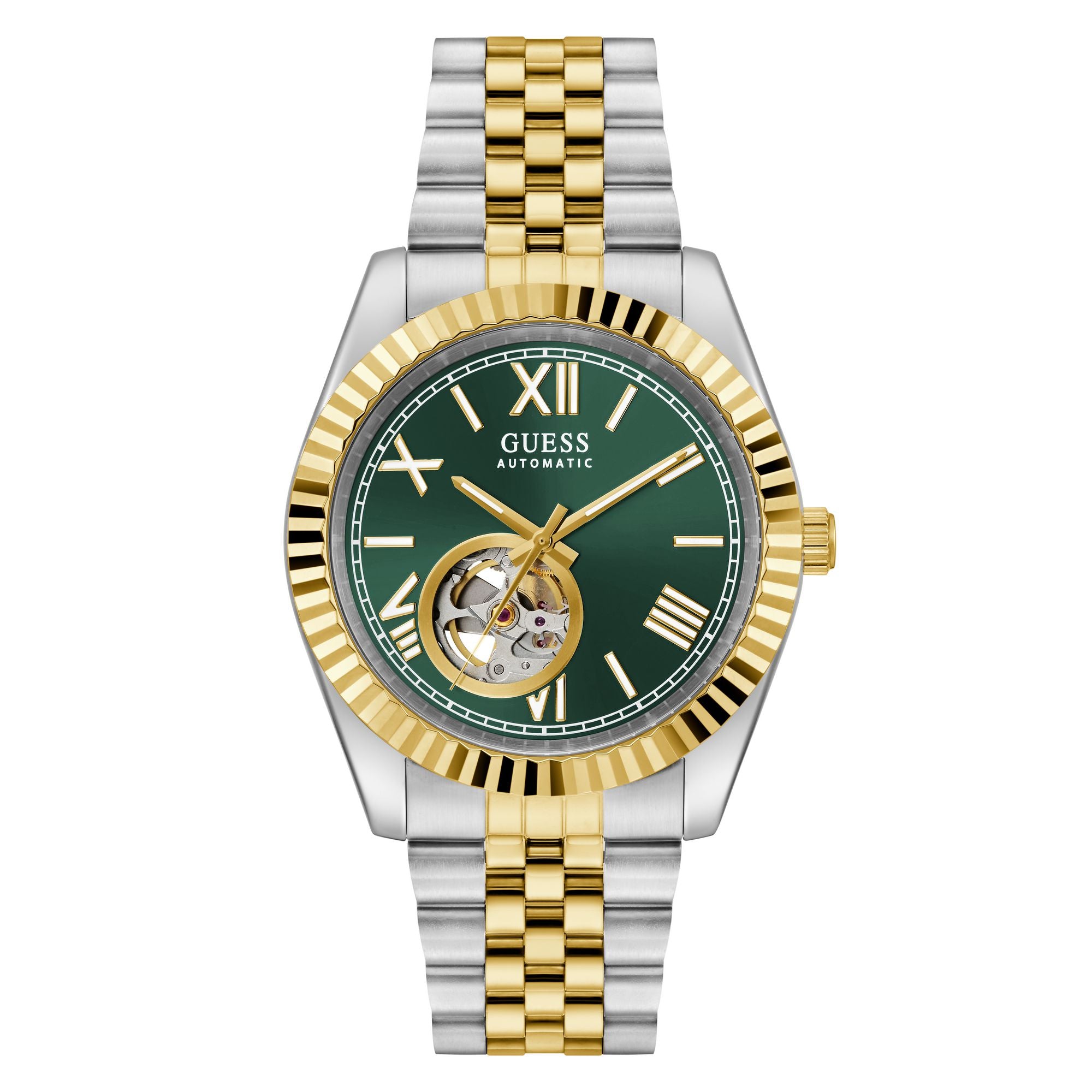 Guess Connoisseur Green Round Mechanical Automatic Men Watch Watch Guess