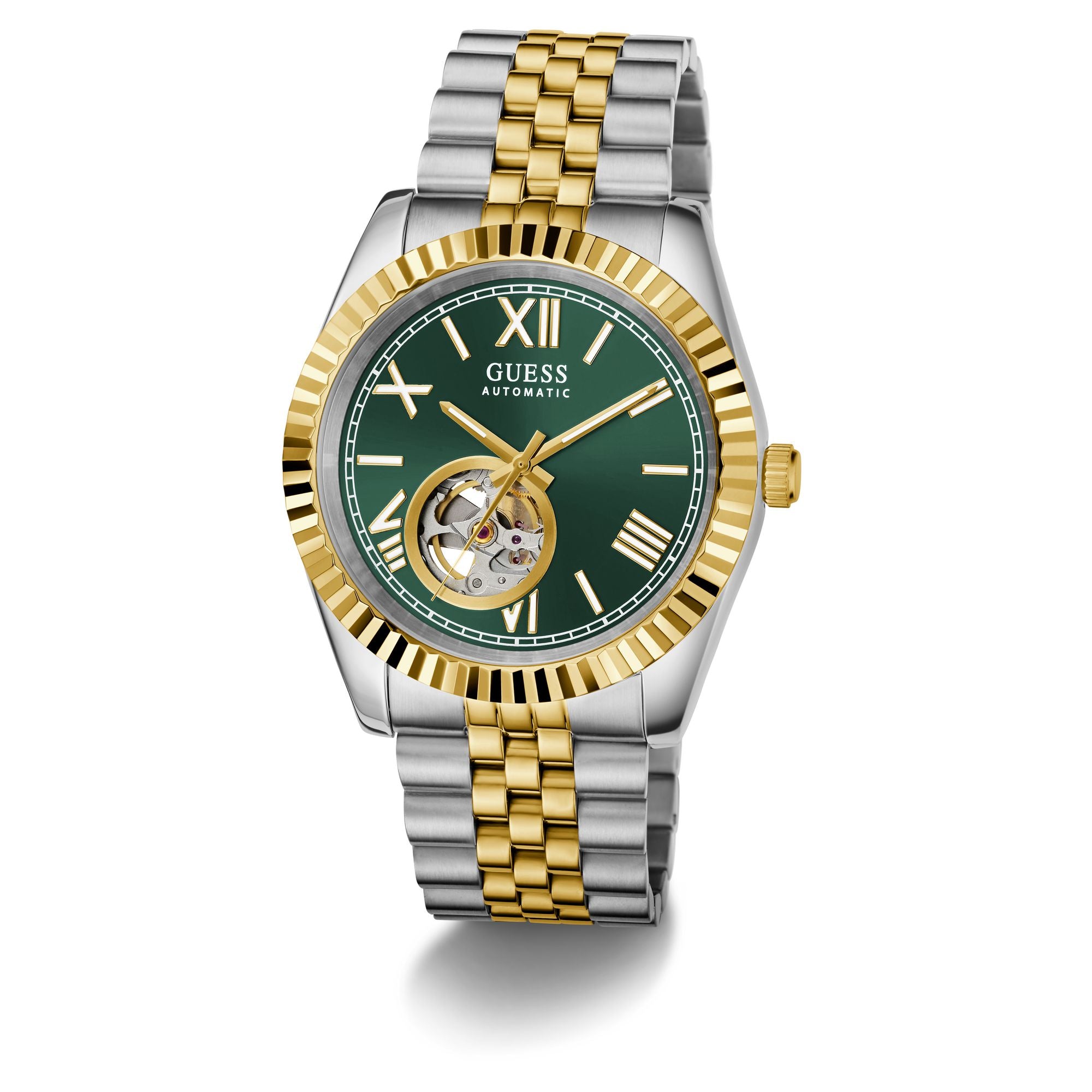 Guess Connoisseur Green Round Mechanical Automatic Men Watch Watch Guess
