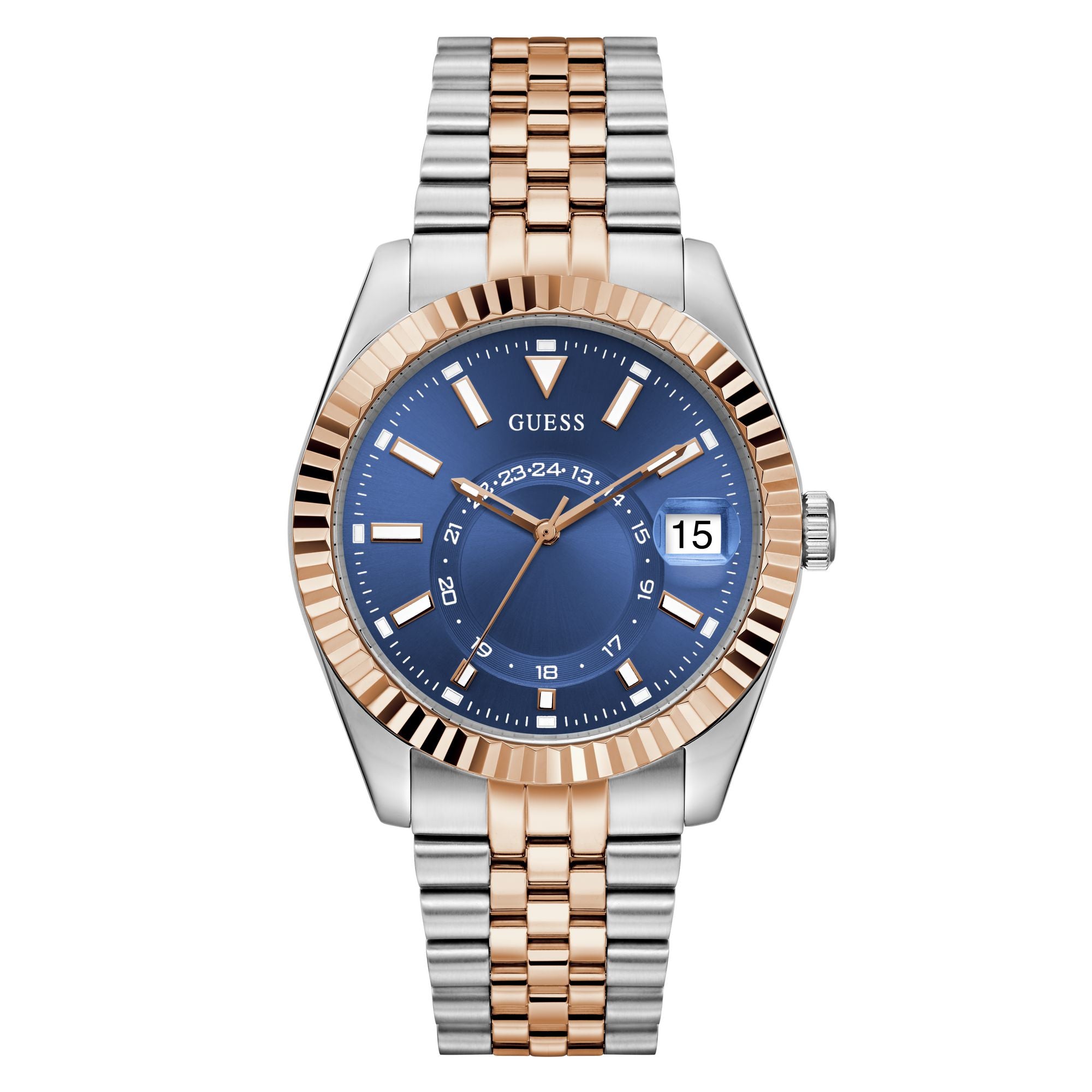 Guess Jaden Blue Round Quartz Men Watch Watch Guess