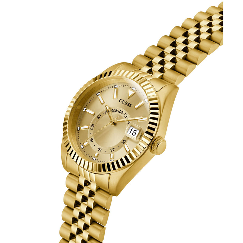 Guess Jaden Champagne Round Quartz Men Watch Watch Guess