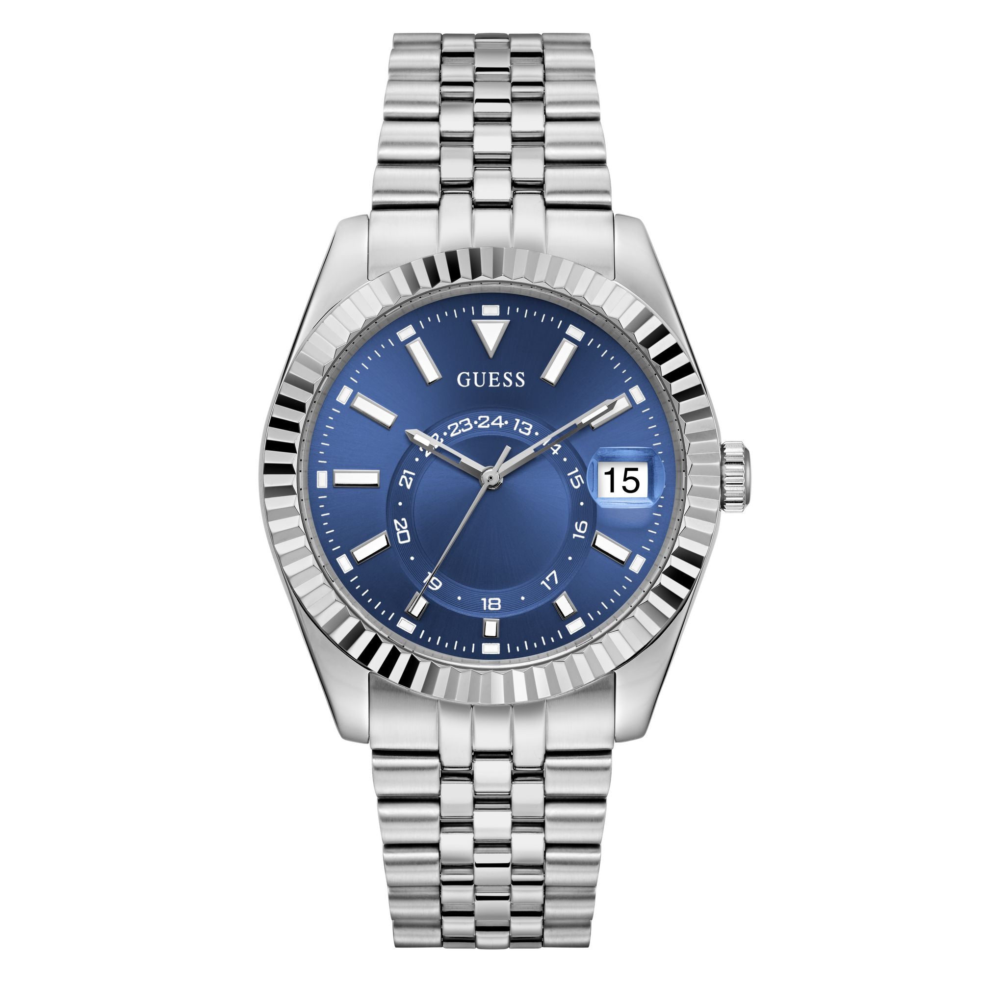 Guess Jaden Blue Round Quartz Men Watch