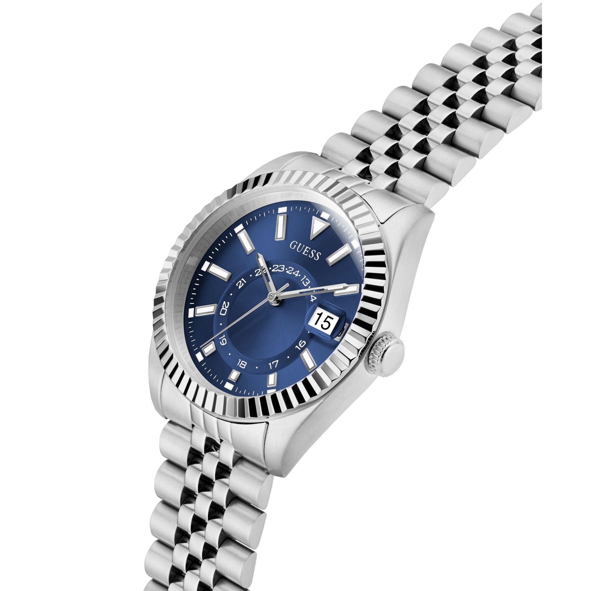 Guess Jaden Blue Round Quartz Men Watch