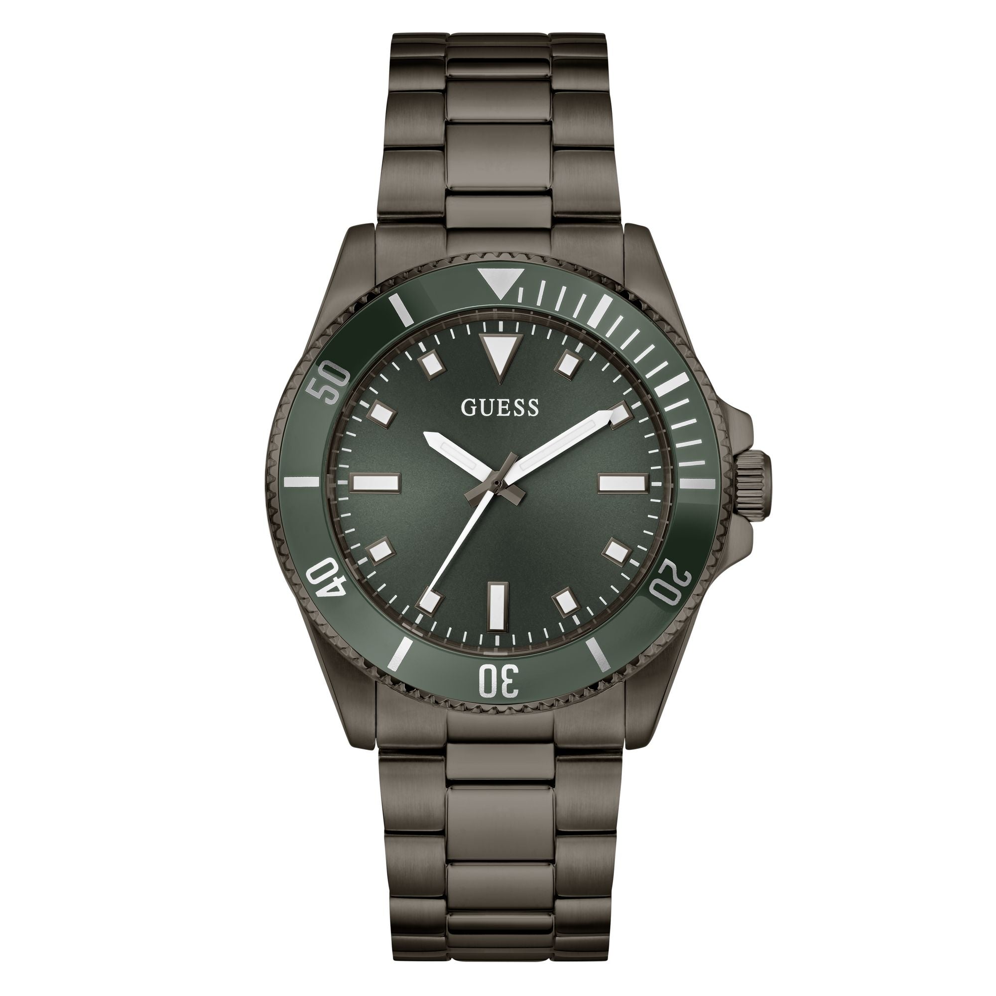 Guess Cliff Green Round Quartz Men Watch Watch Guess
