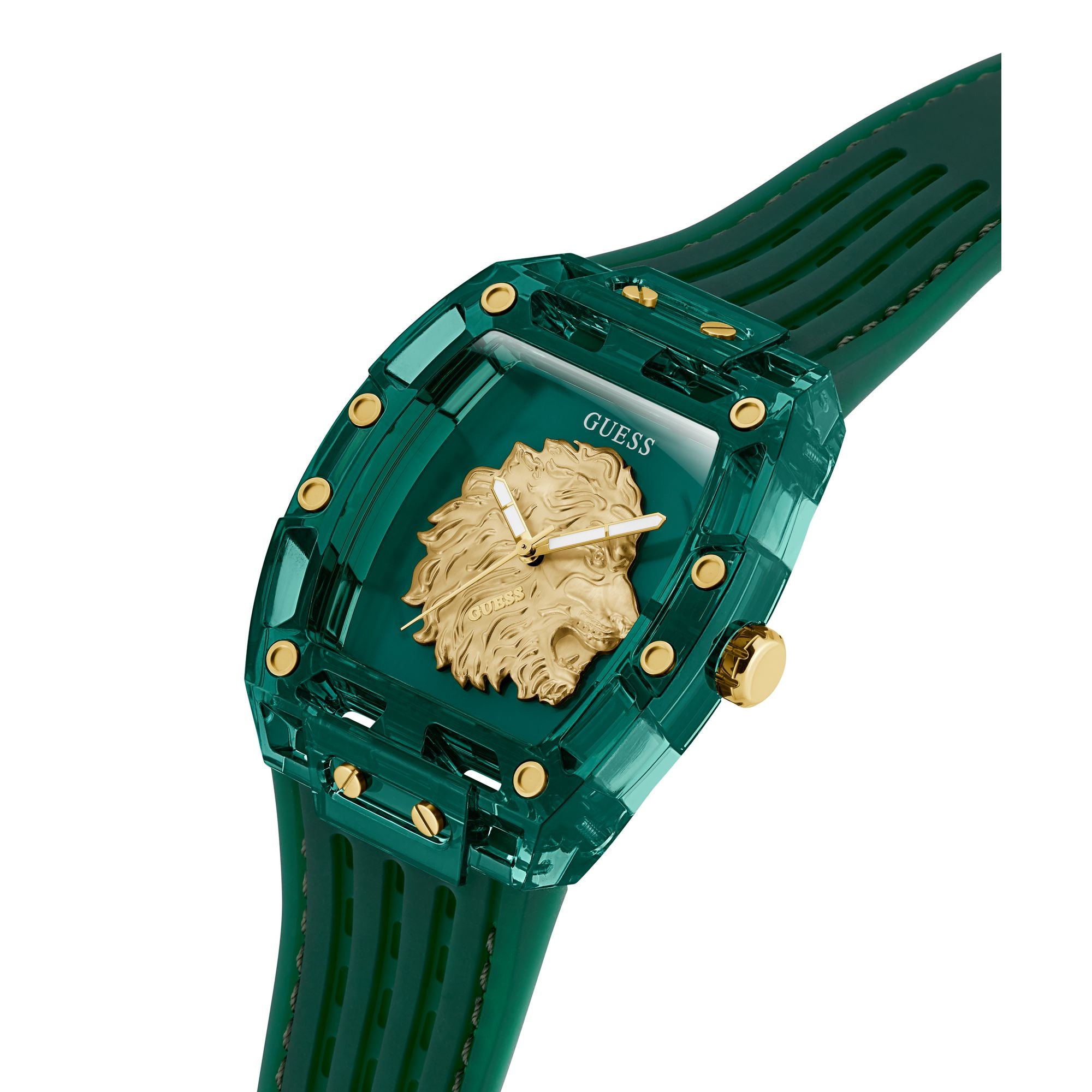 Guess Phoenix Green Rectangle Quartz Men Watch Watch Guess