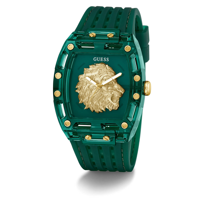 Guess Phoenix Green Rectangle Quartz Men Watch Watch Guess