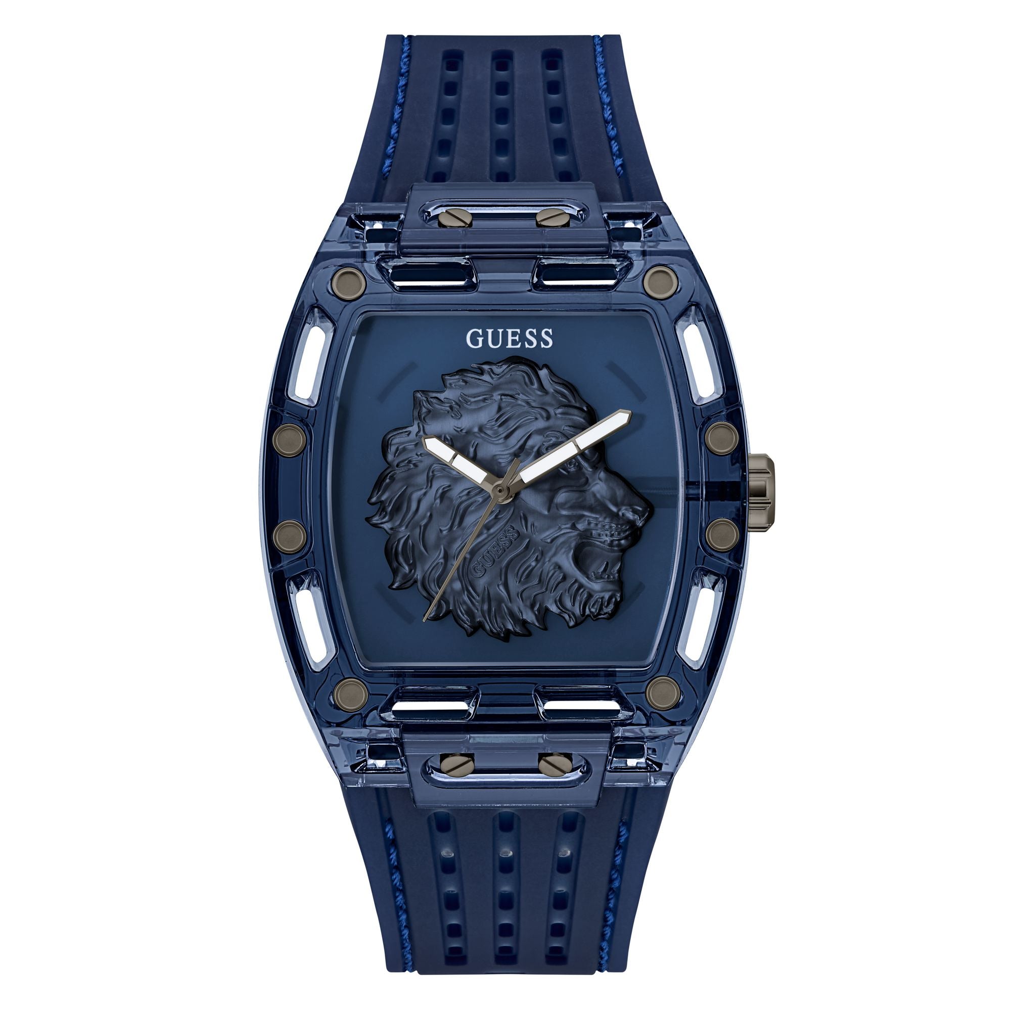 Guess Phoenix Blue Rectangle Quartz Men Watch Watch Guess