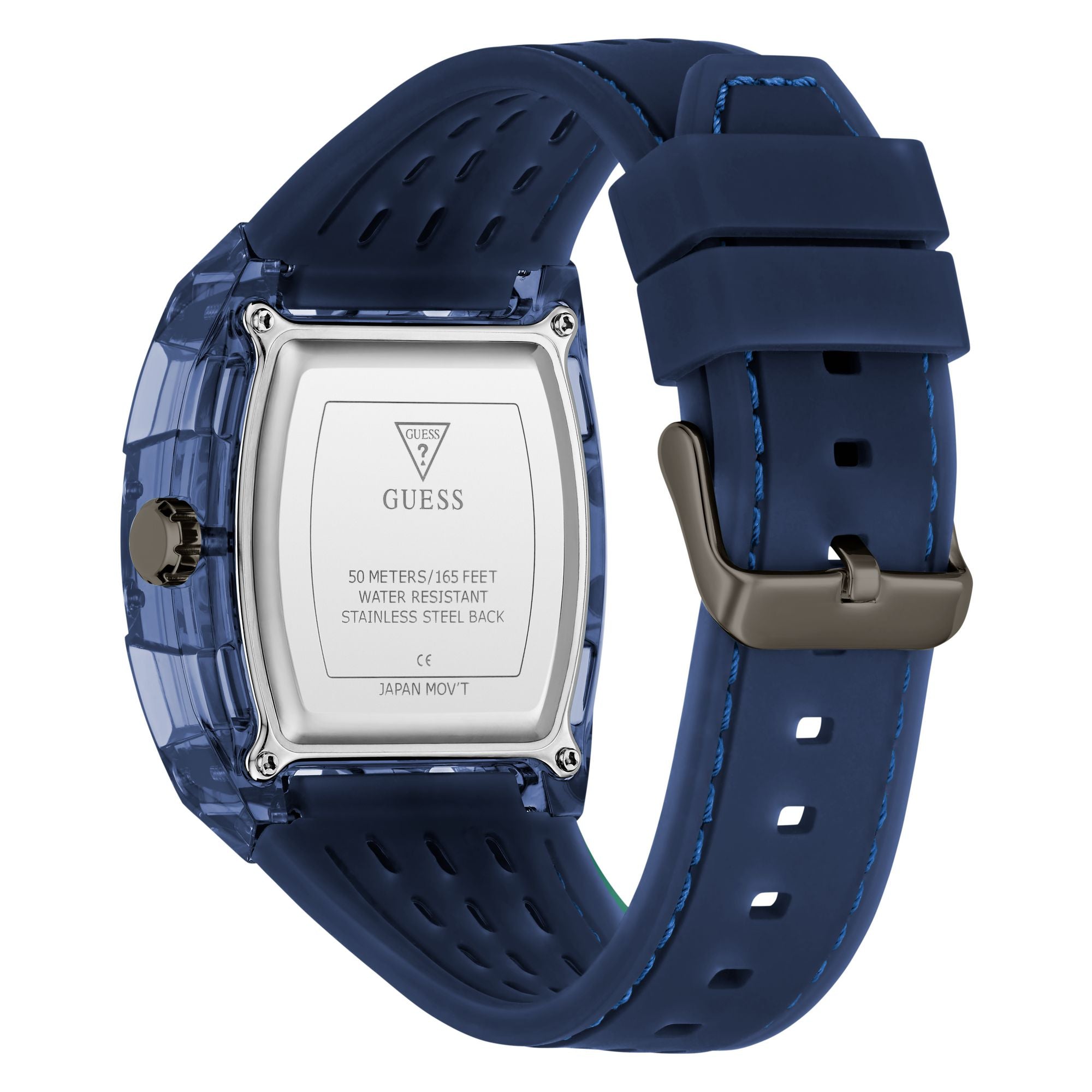 Guess Phoenix Blue Rectangle Quartz Men Watch Watch Guess