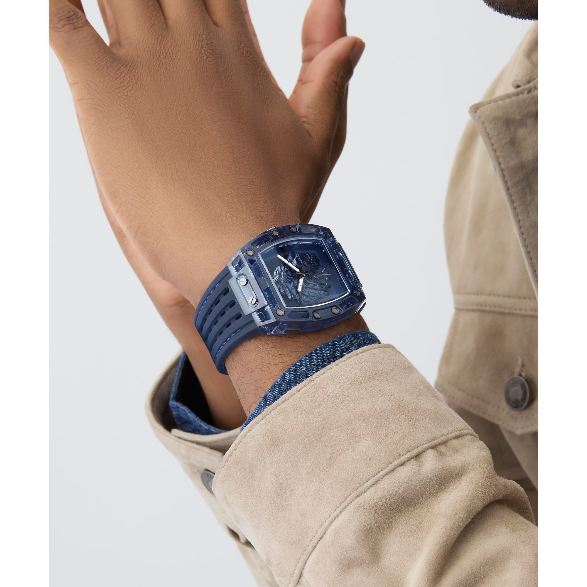Guess Phoenix Blue Rectangle Quartz Men Watch
