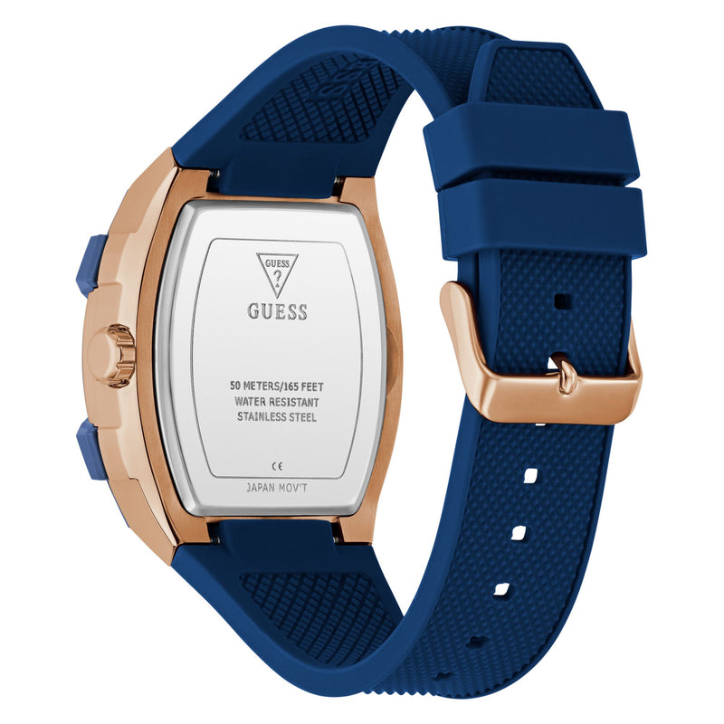 Guess Phoenix Blue Rectangle Quartz Men Watch Watch Guess
