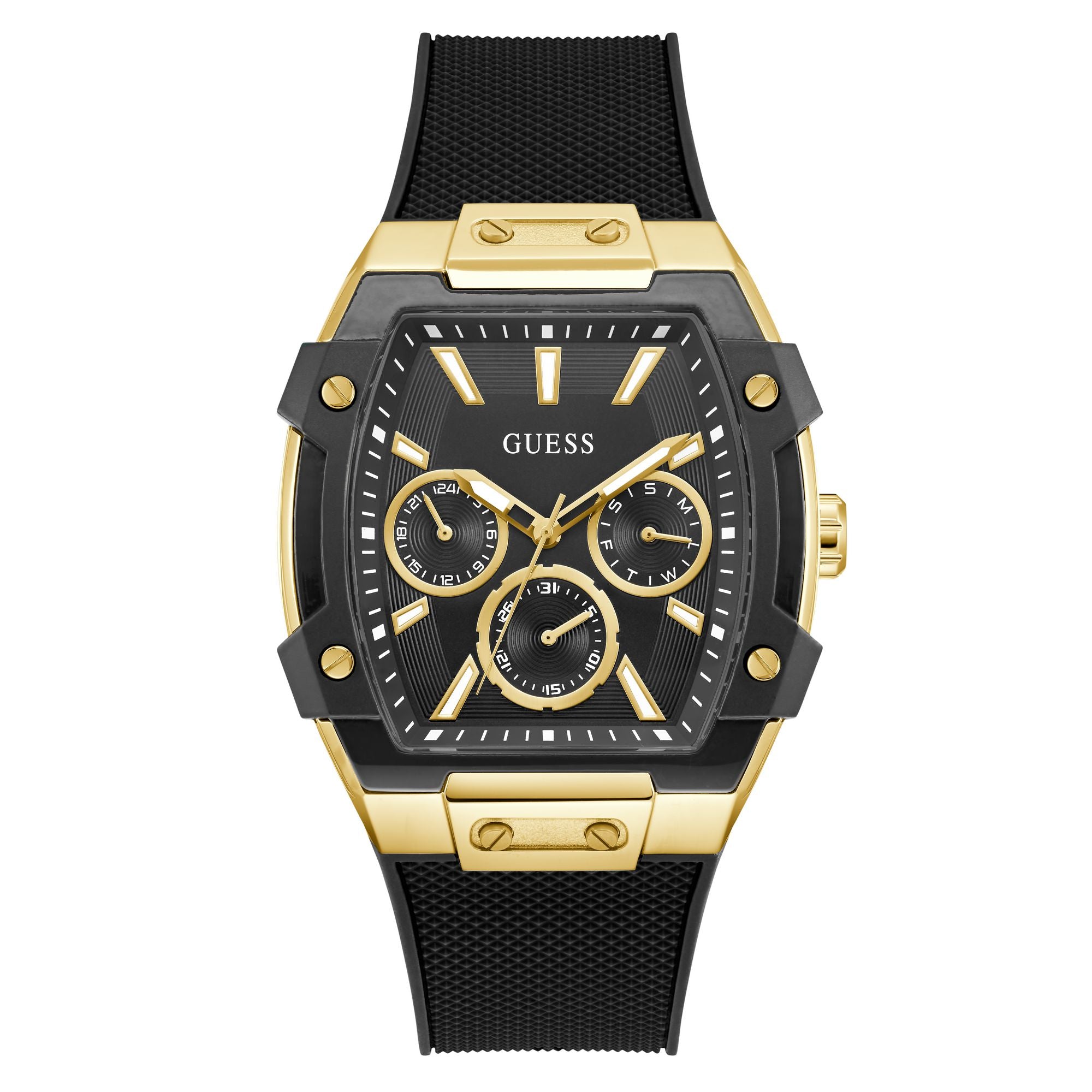 Guess Phoenix Black Rectangle Quartz Men Watch Watch Guess