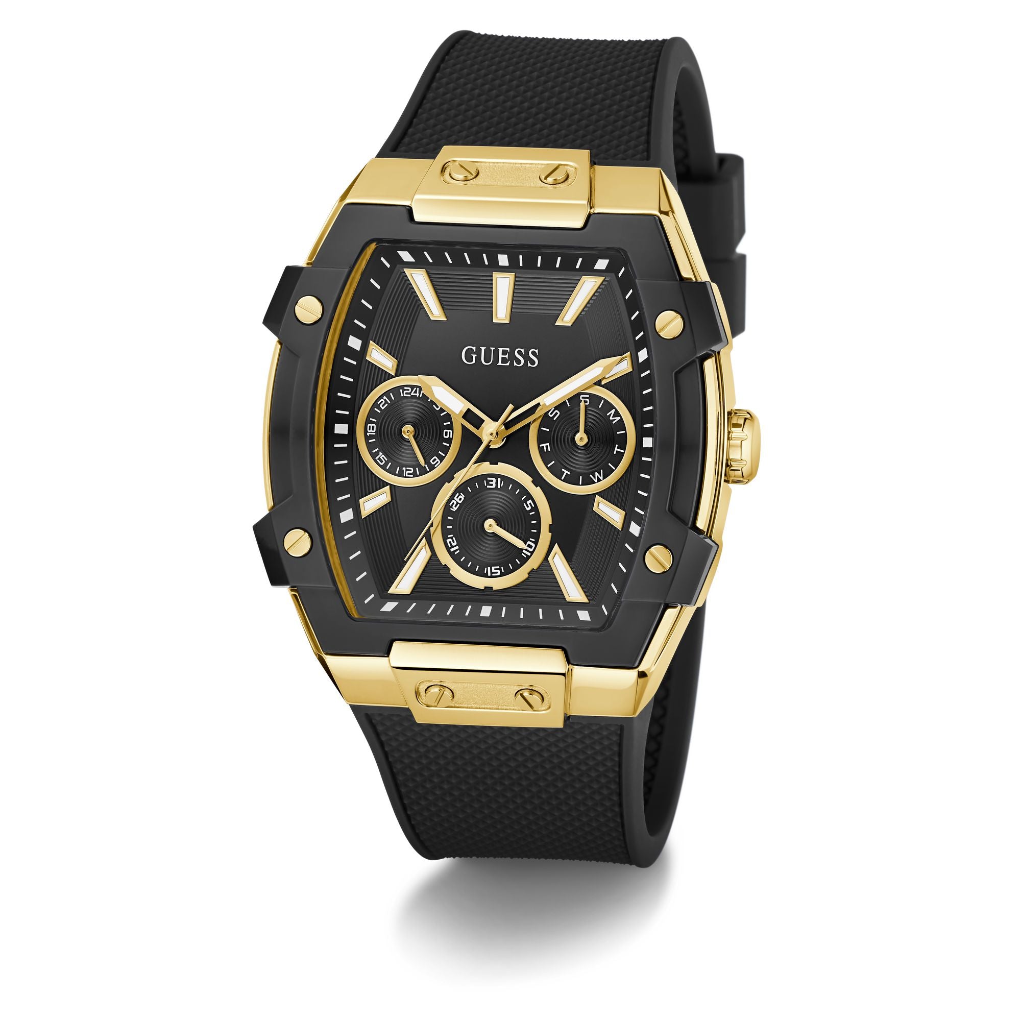 Guess Phoenix Black Rectangle Quartz Men Watch