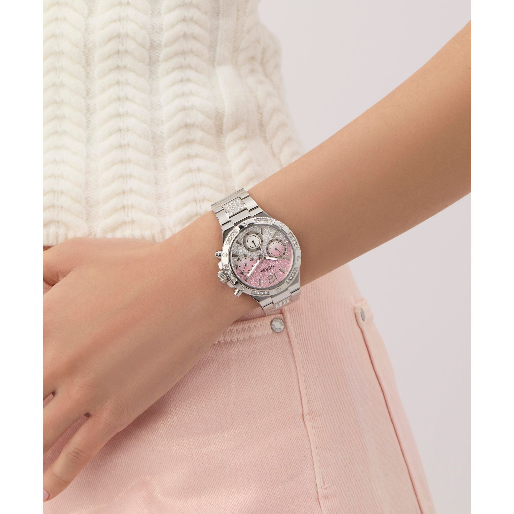 Guess Harlow Light Brown Round Quartz Women Watch Watch Guess