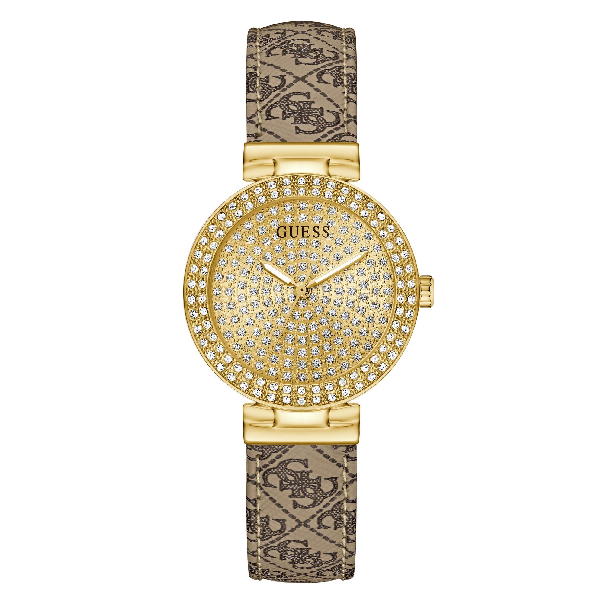 Guess Ivy Champagne Round Quartz Women Watch GW0943L2 At JUST