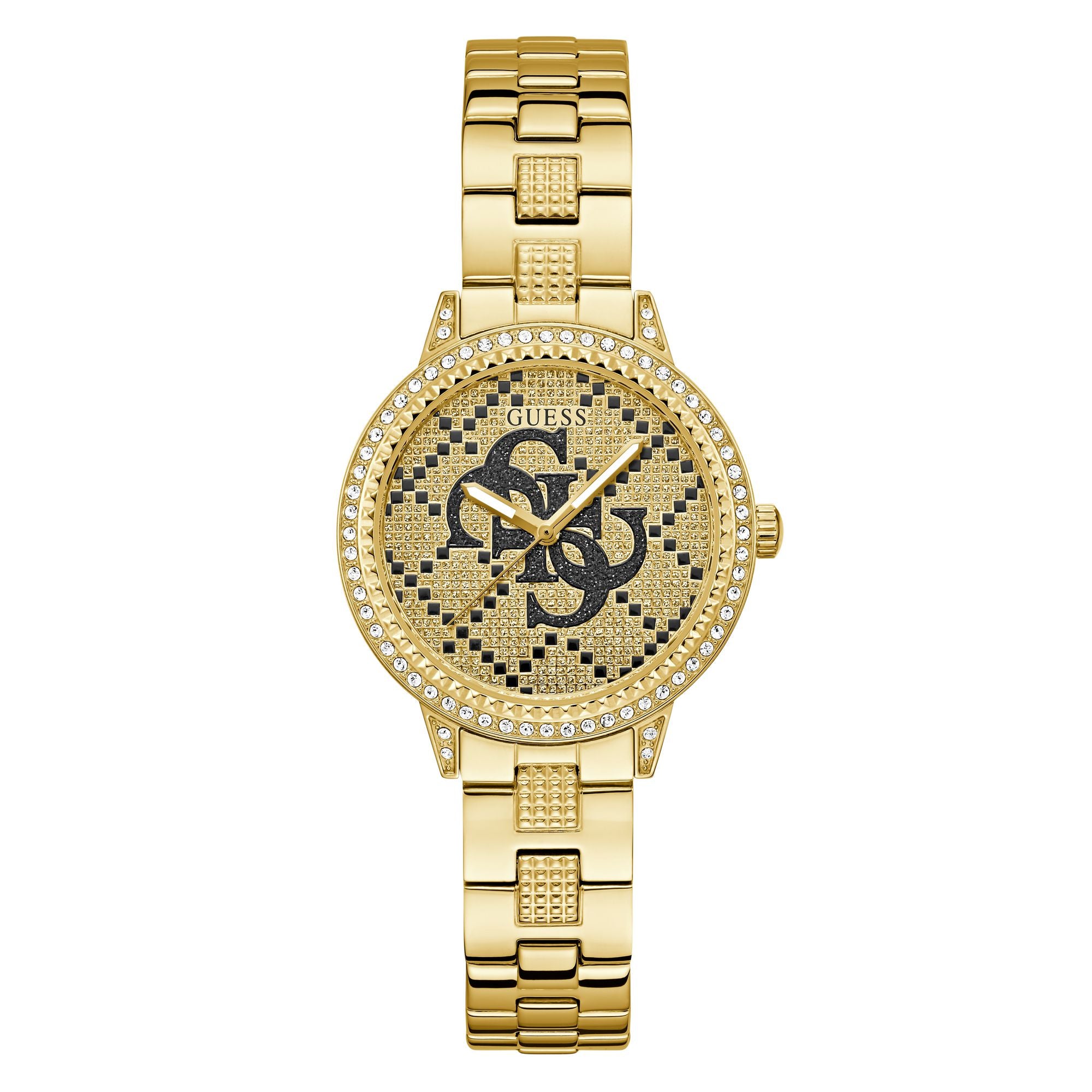 Guess G Lace Champagne Round Quartz Women Watch
