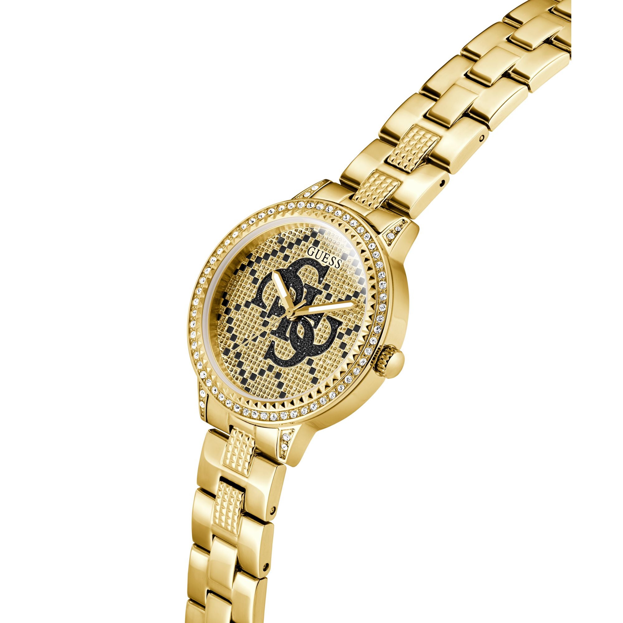 Guess G Lace Champagne Round Quartz Women Watch
