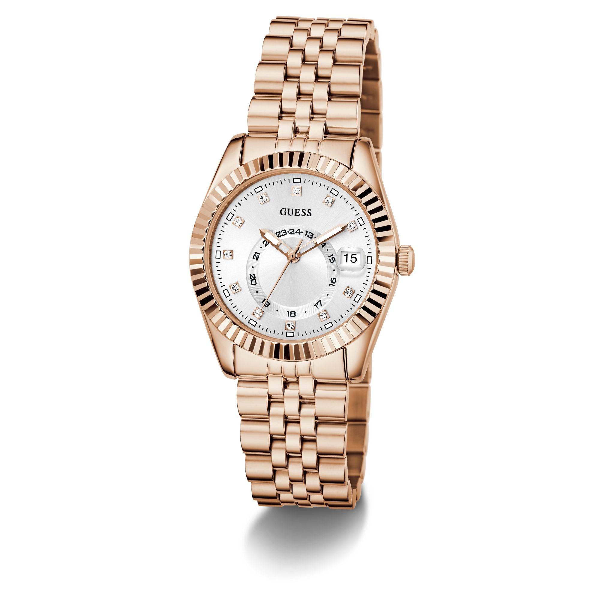 Guess Jada White Round Quartz Women Watch Watch Guess