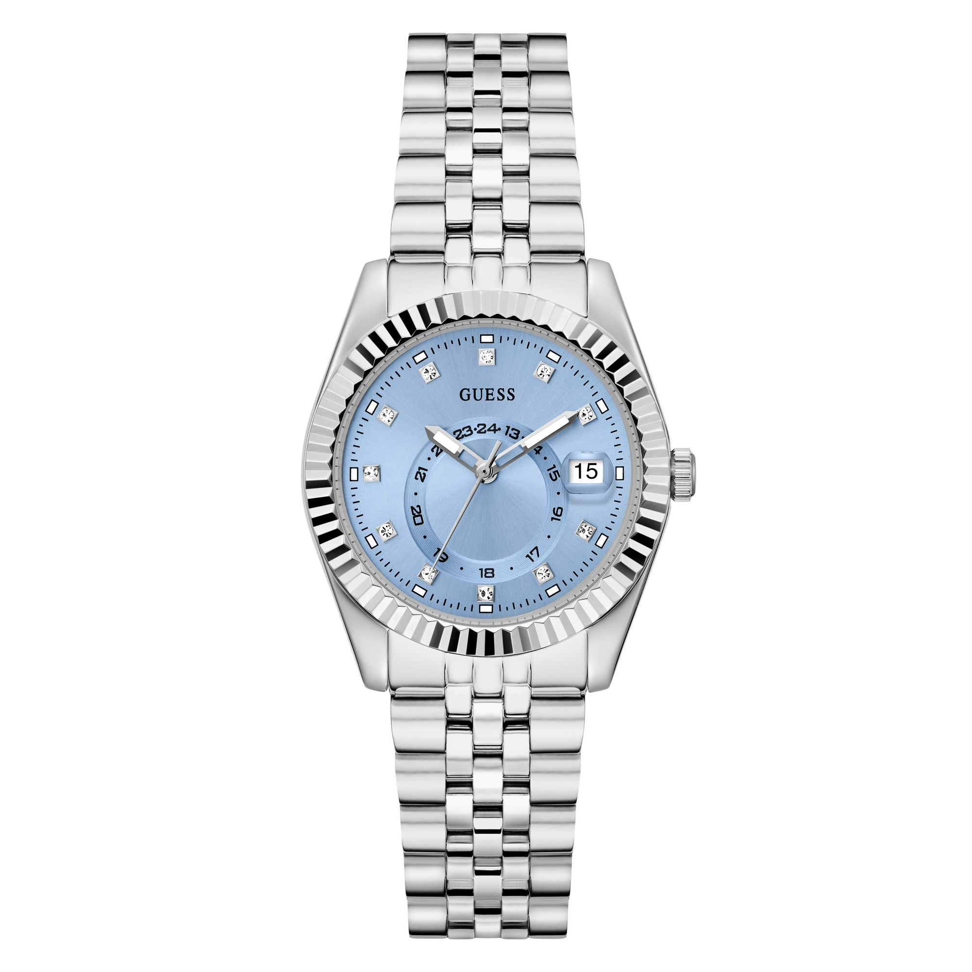Guess Jada Ice Blue Round Quartz Women Watch Watch Guess