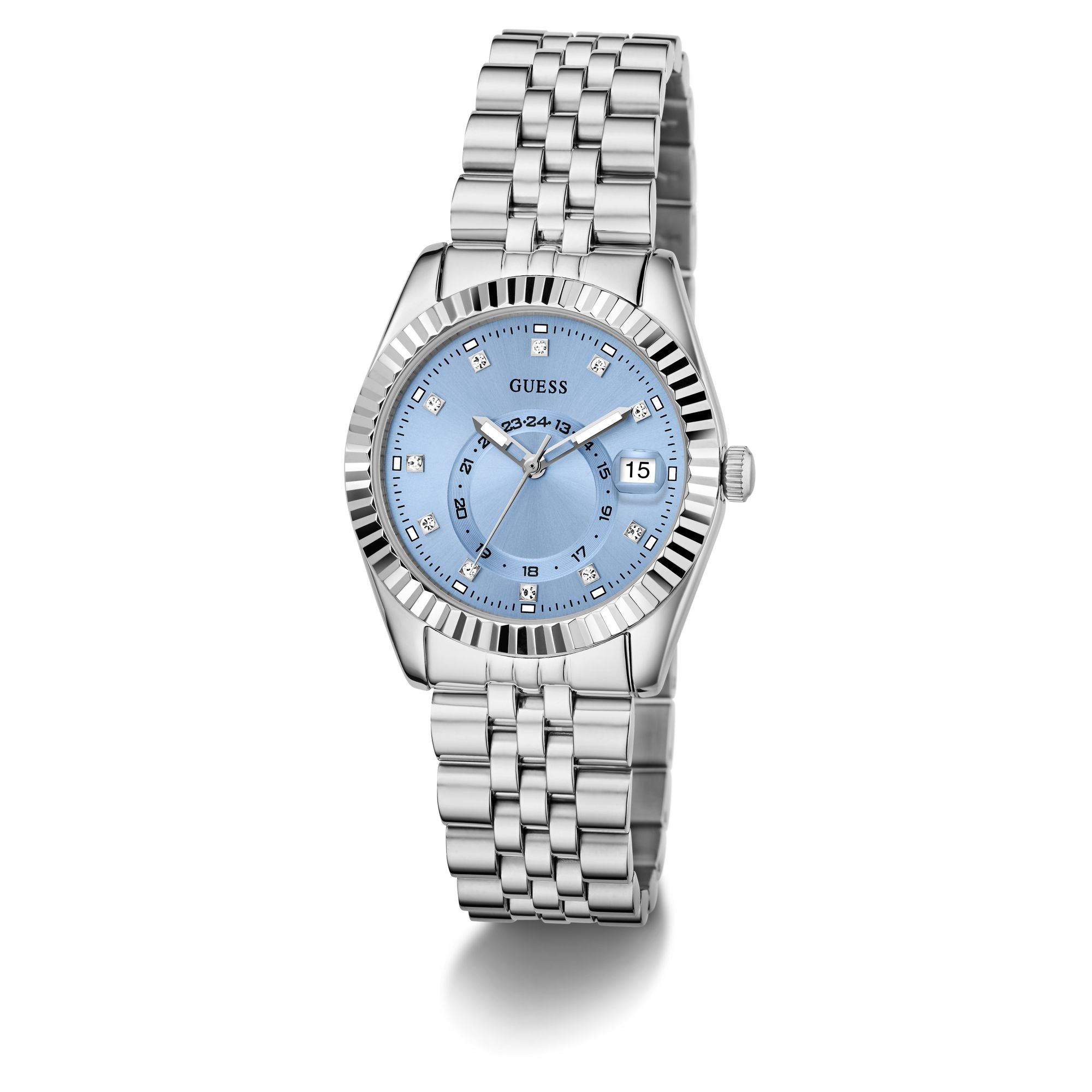 Guess Jada Ice Blue Round Quartz Women Watch