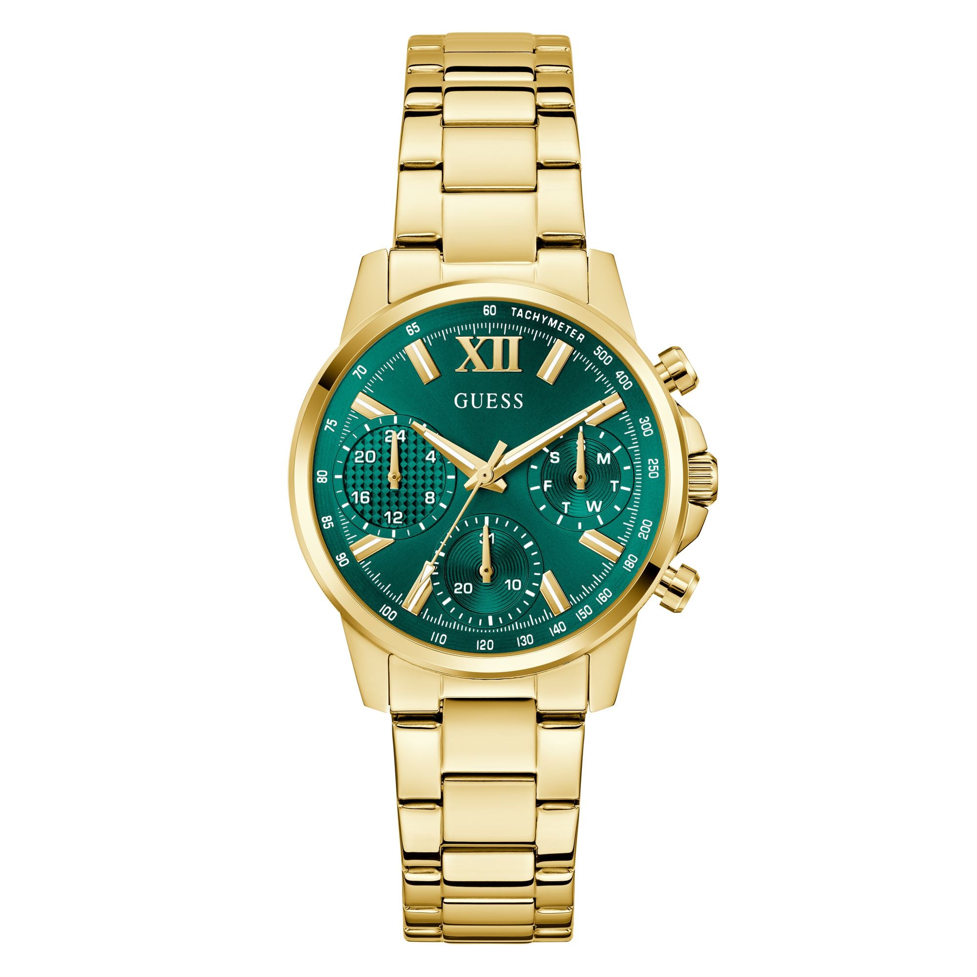 Guess Bailey Green Round Quartz Women Watch Watch Guess