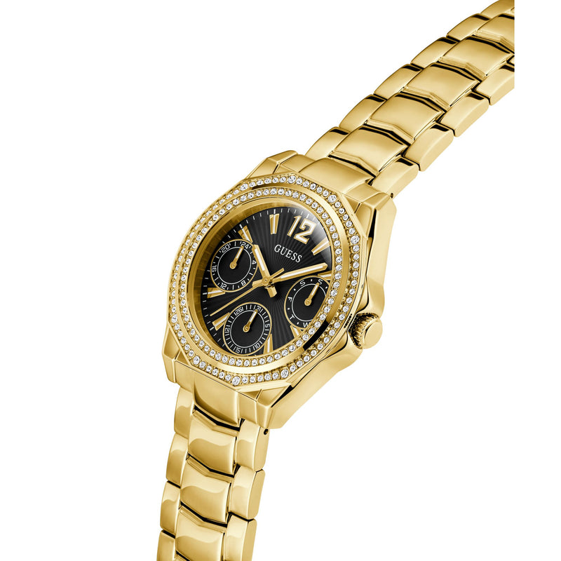 Guess Ritzy Black Round Quartz Women Watch Watch Guess