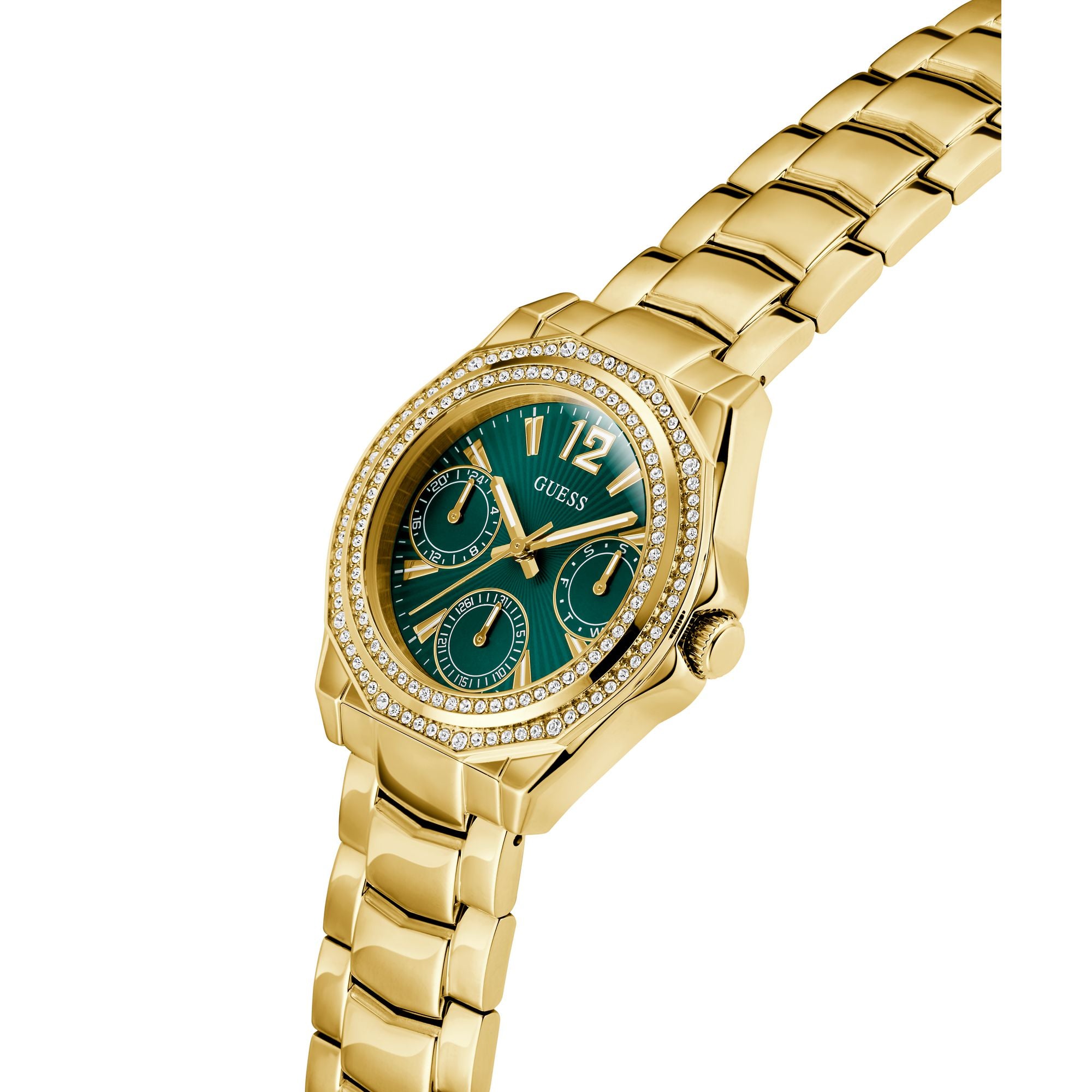 Guess Ritzy Green Round Quartz Women Watch Watch Guess
