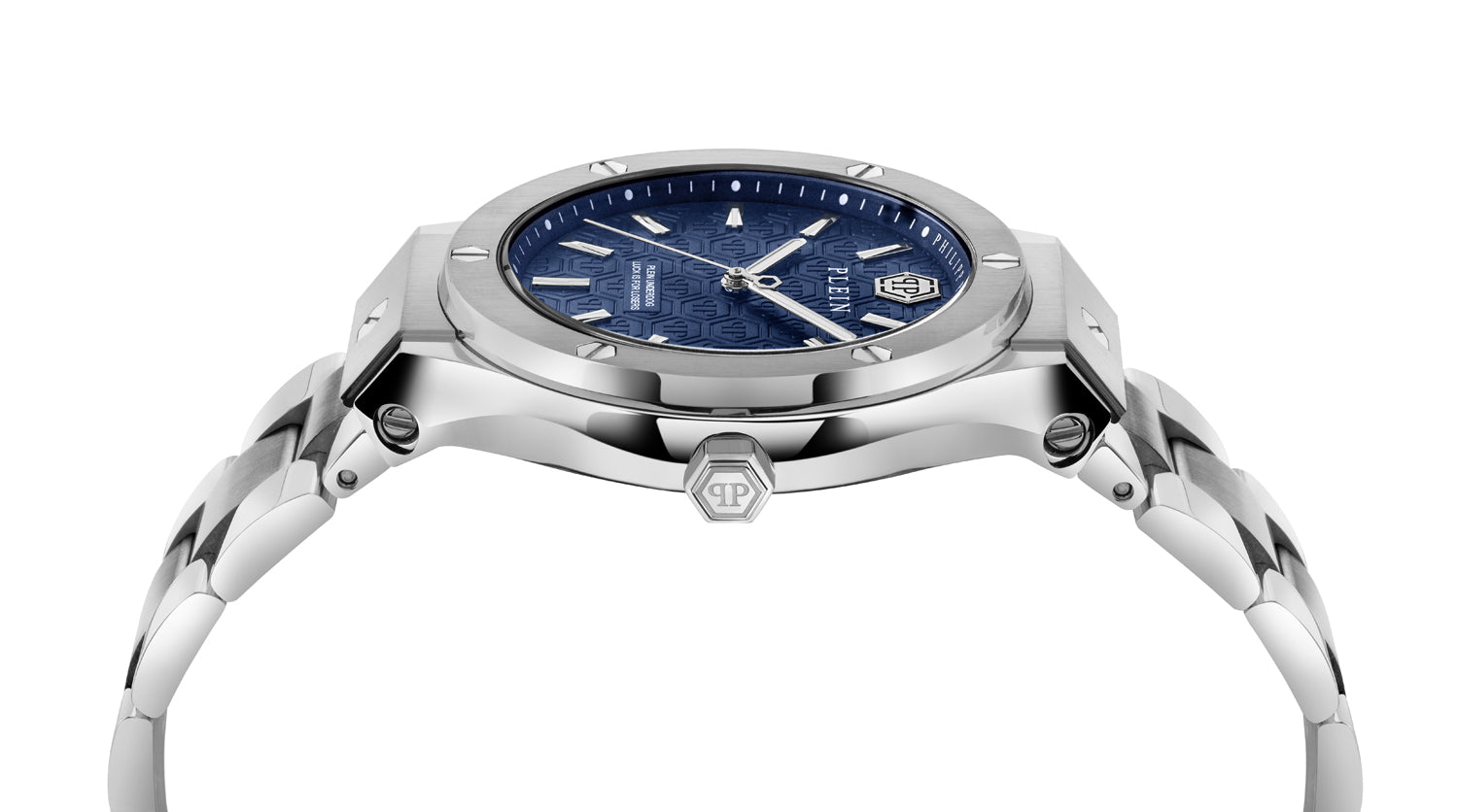 Philipp plein Ufa-New Gent Line Blue Round Quartz Men Watch