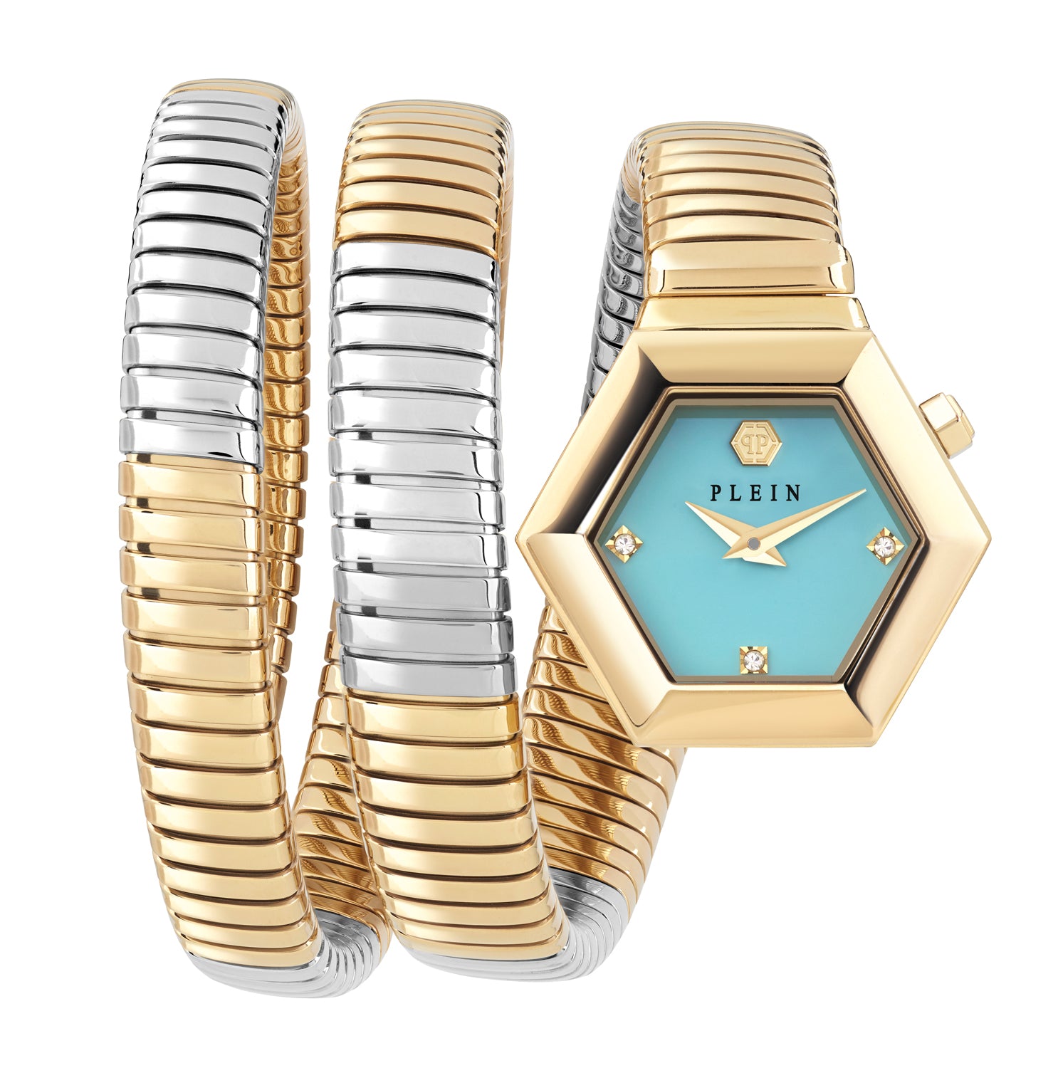 Philipp plein Zaa-Snake Exagon Turquoise Hexagon Quartz 