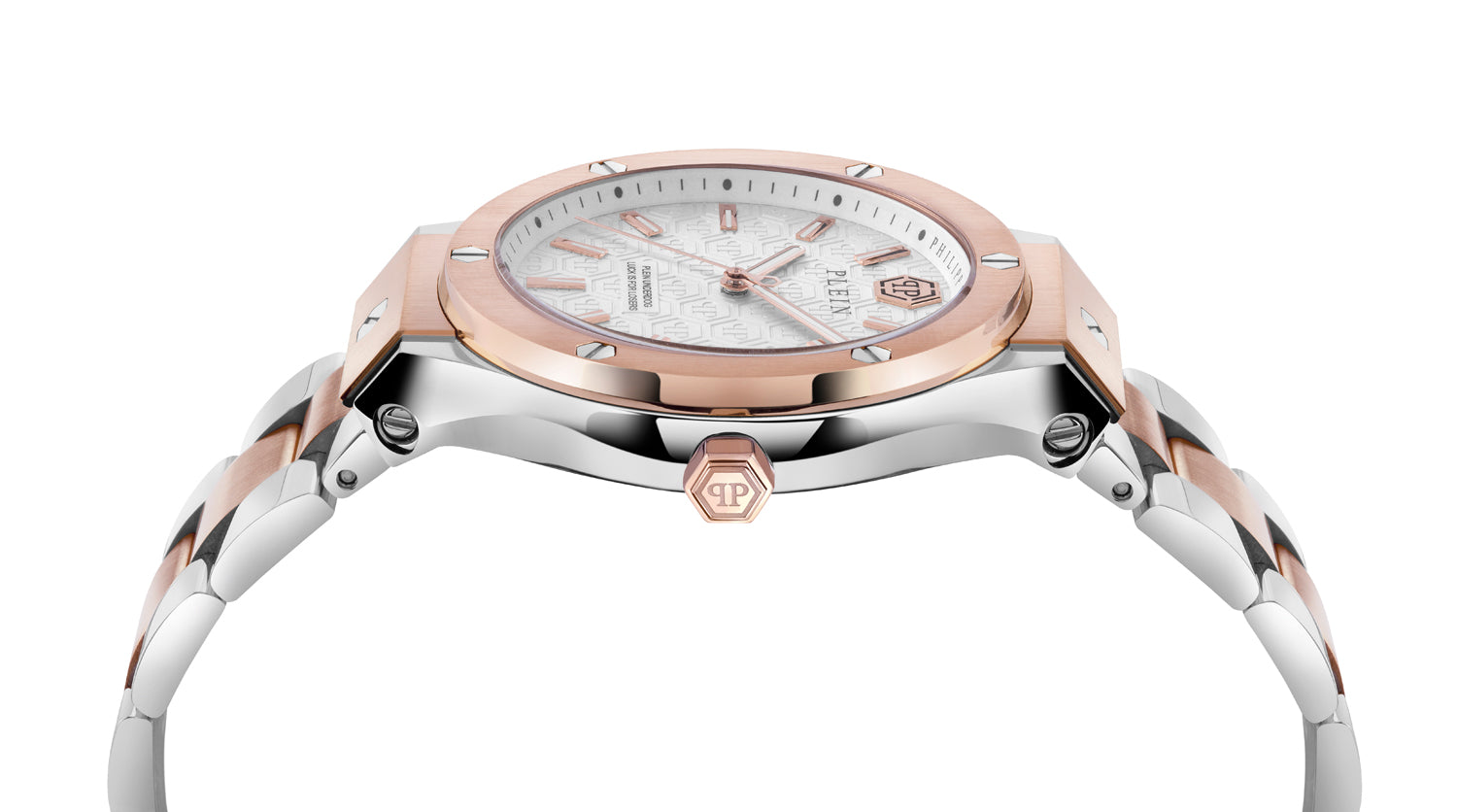 Philipp plein Ufa-New Gent Line Silver Round Quartz Men Watch